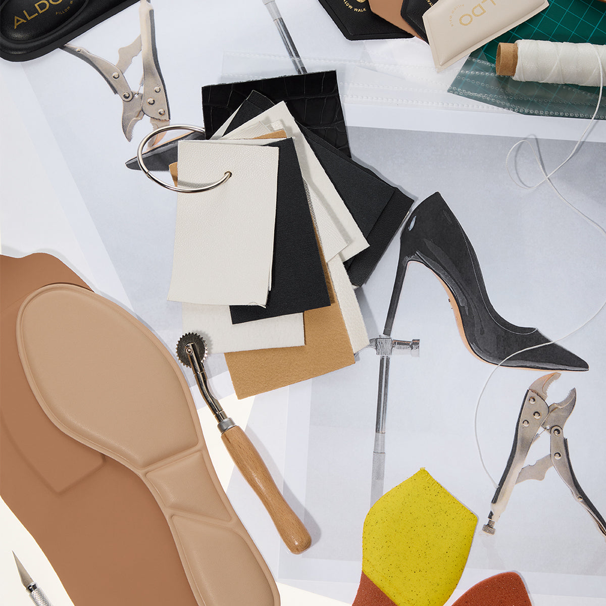 Cluster of various materials