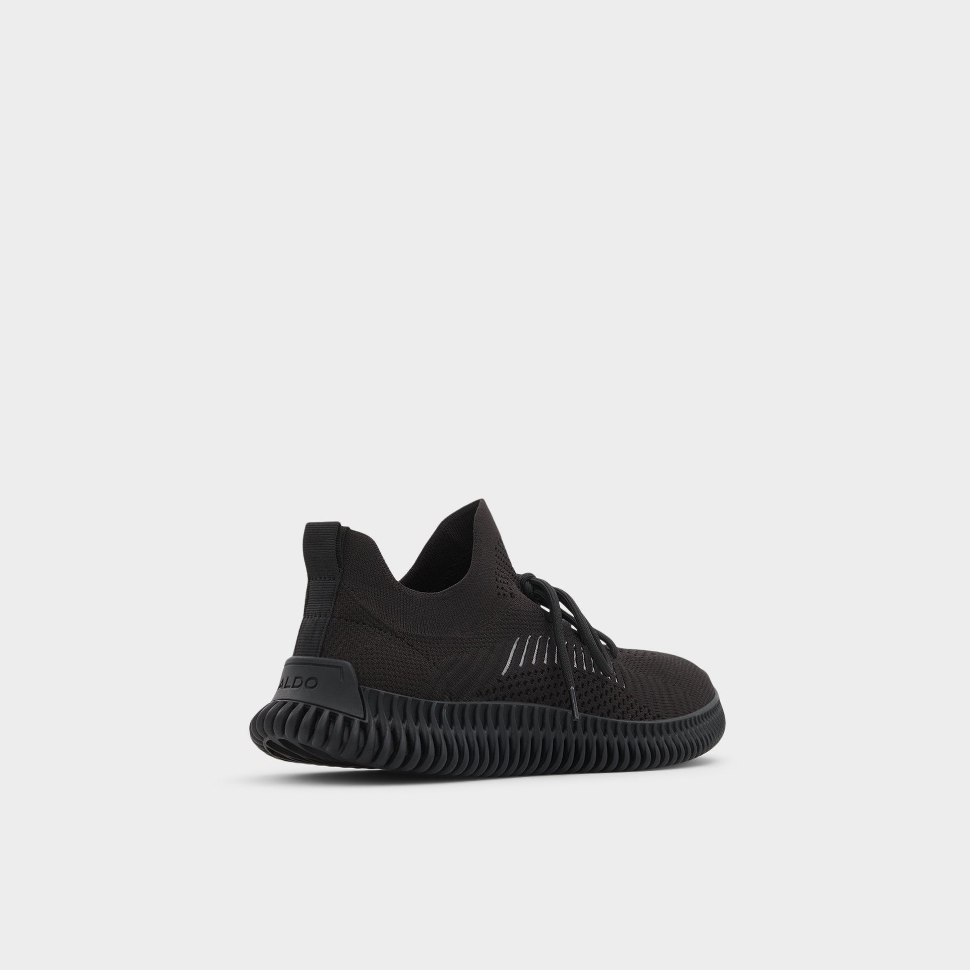 Three-quarter angle of Black Gilgai Jogger sneaker's back side