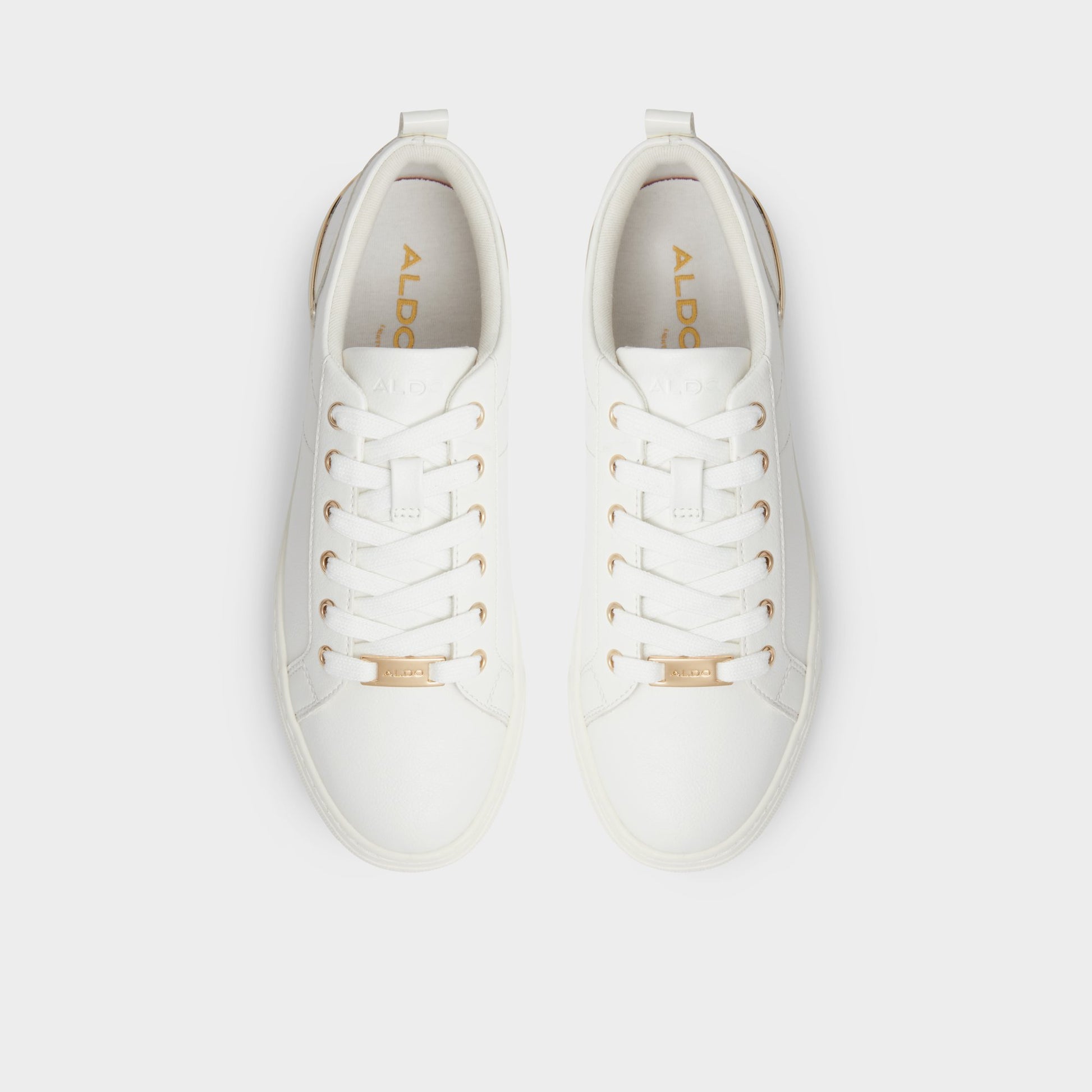 Vue de dessus de la Blanc Dilathielle Sneaker bas