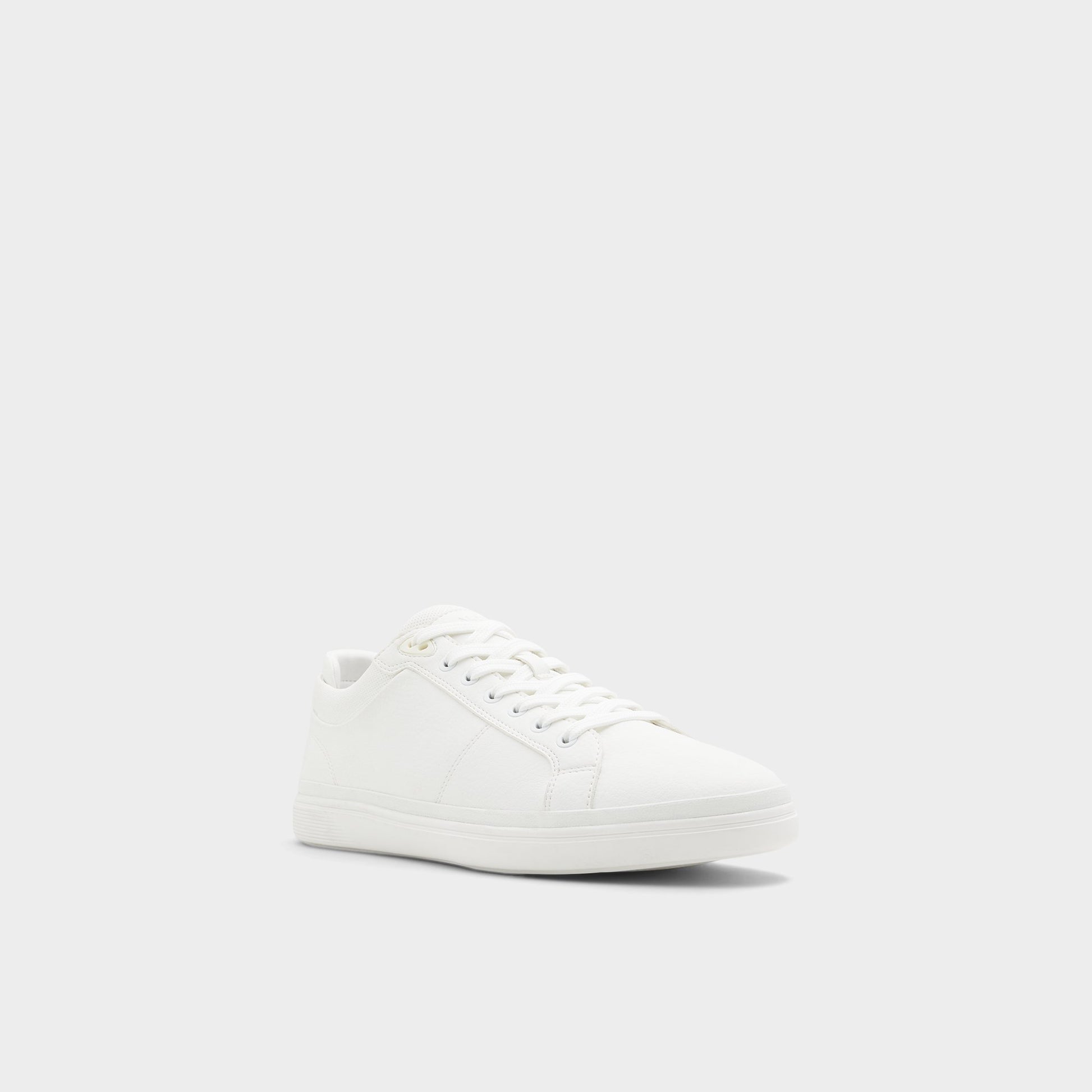 Three-quarter angle of Other white Finespec Low top sneaker's front side
