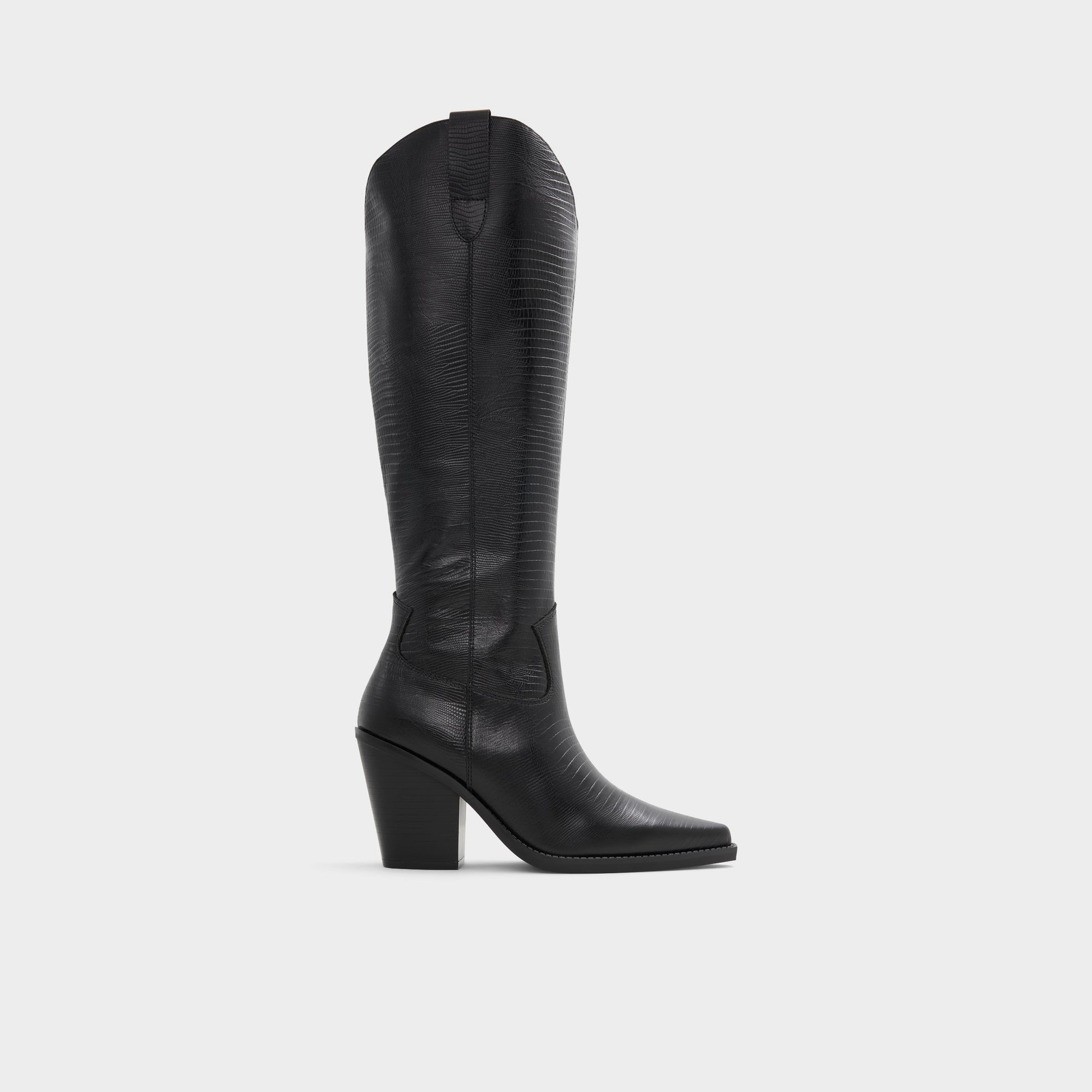 Main View of Black Nevada Western knee-high boot for Womens