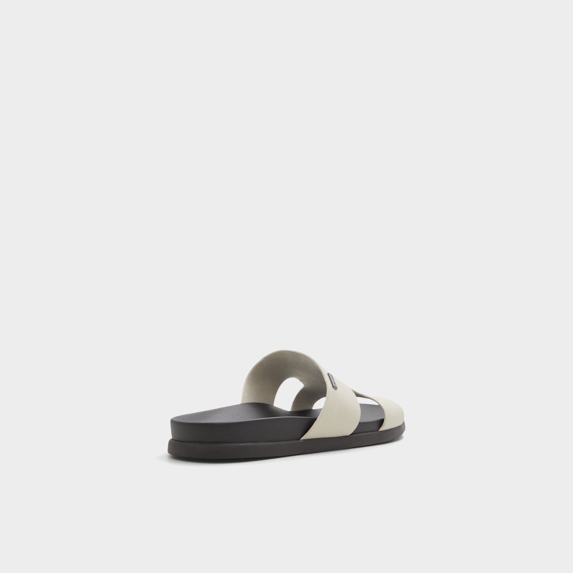 Three-quarter angle of Light grey Mondi Slide sandal's back side