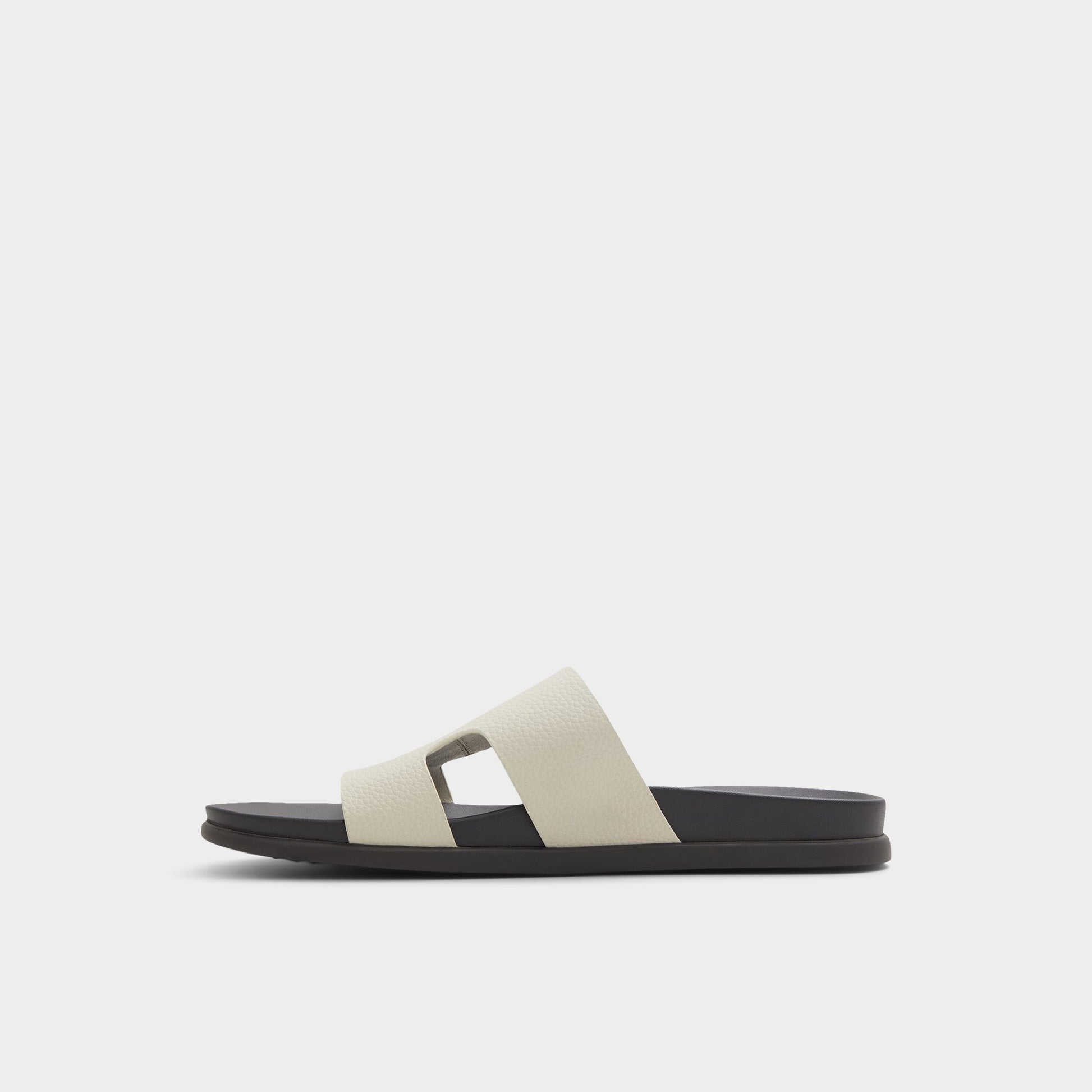 Side view of Light grey Mondi Slide sandal