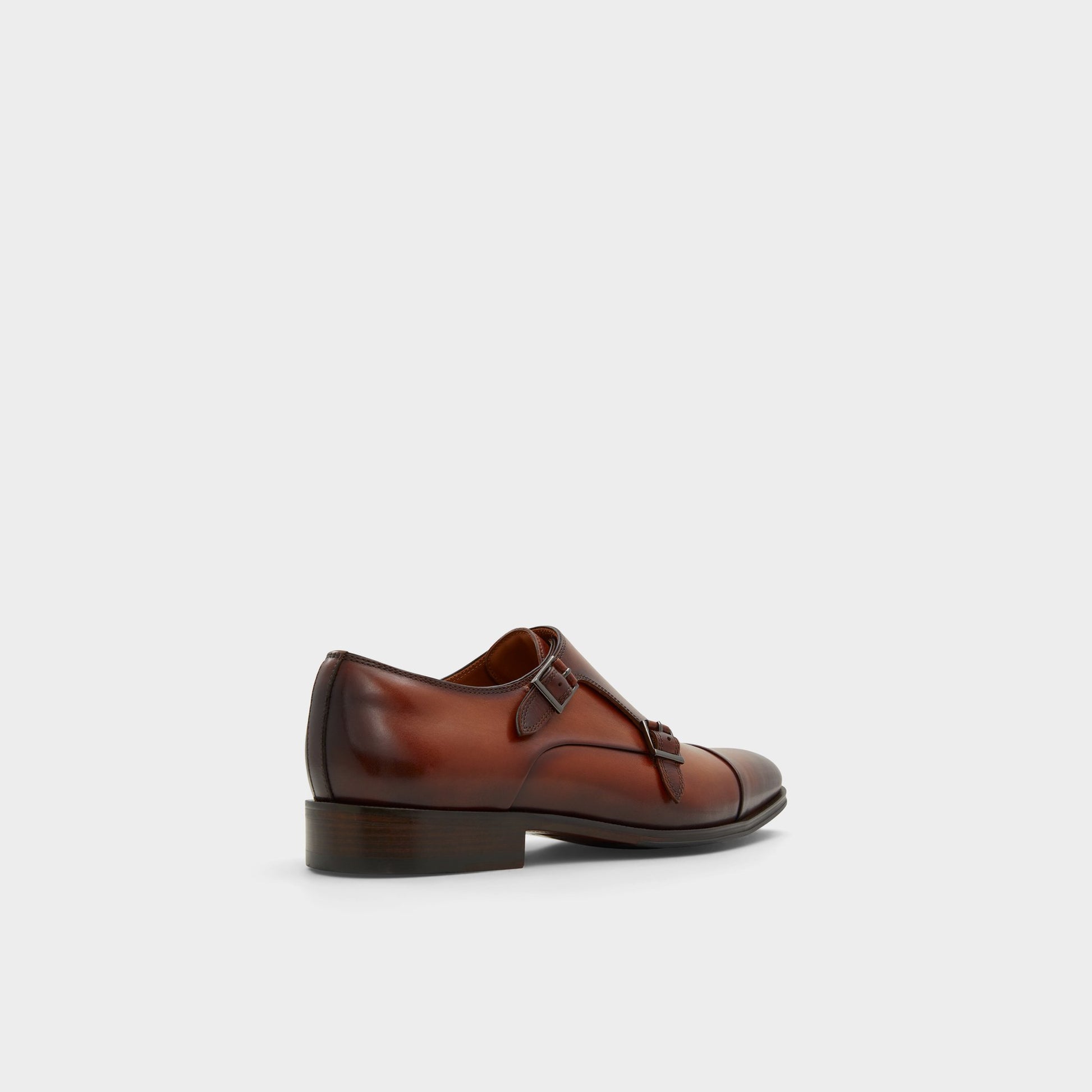 Three-quarter angle of Cognac Axwell Monkstrap loafer's back side