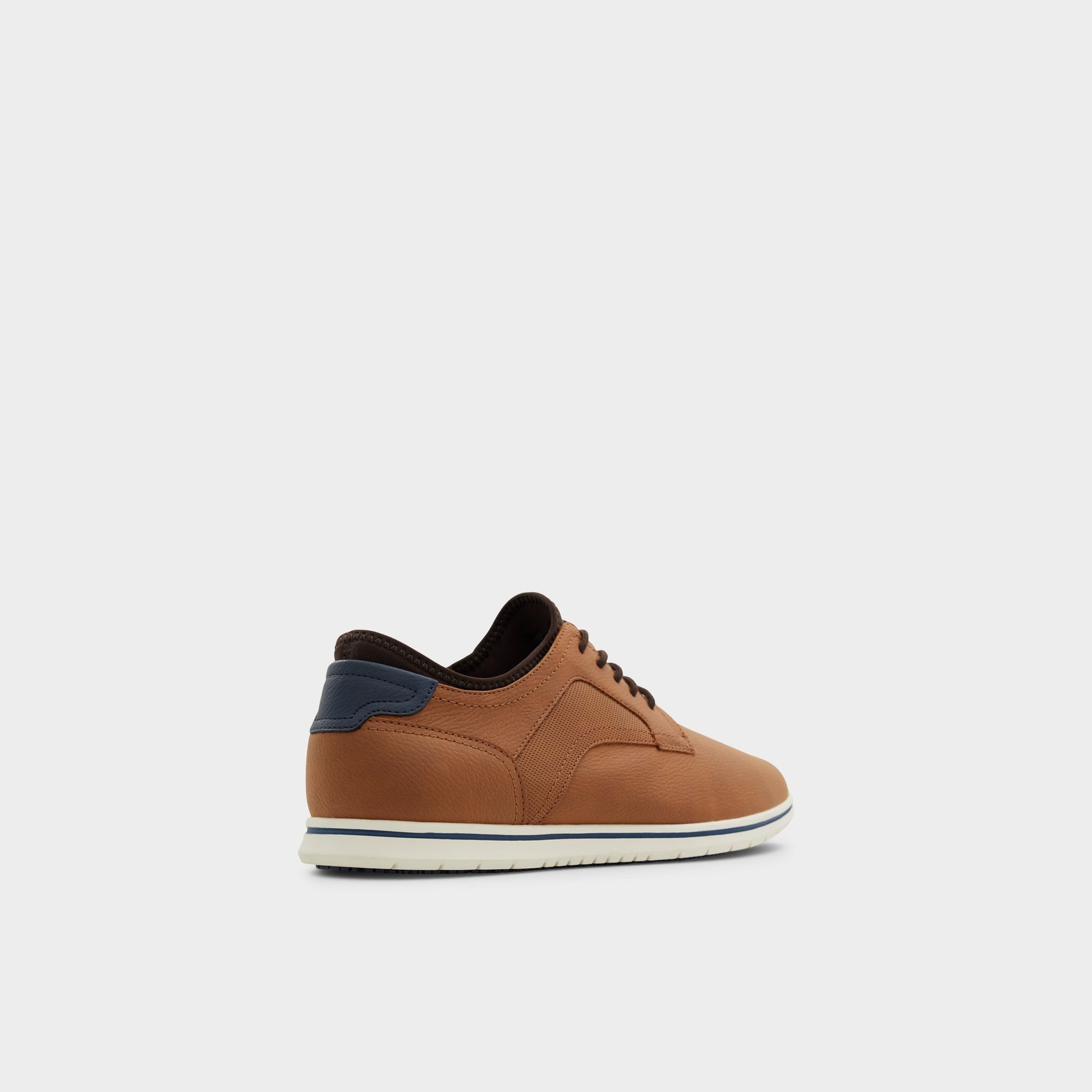 Three-quarter angle of Cognac Drymos Oxford shoe's back side