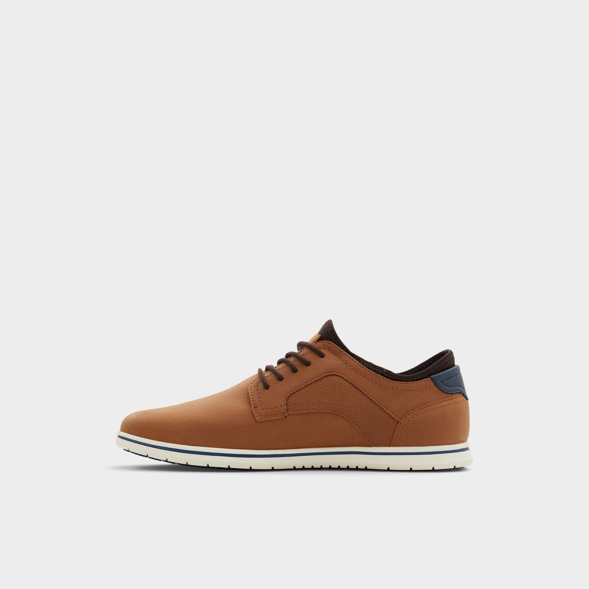 Side view of Cognac Drymos Oxford shoe