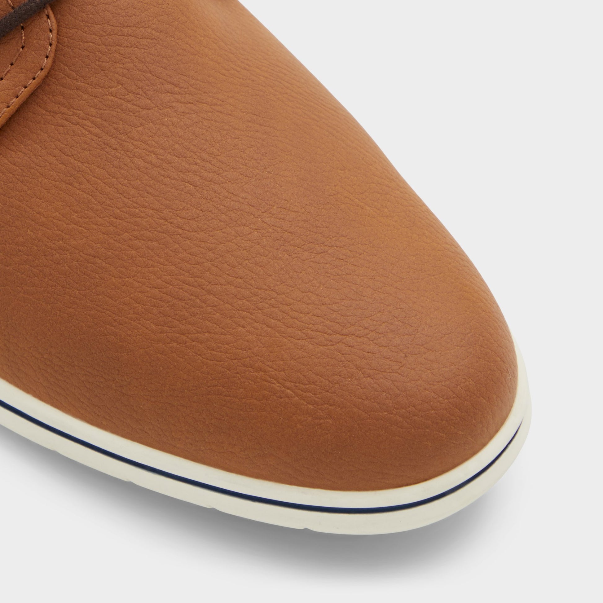 Close-up of the Cognac Drymos Oxford shoe