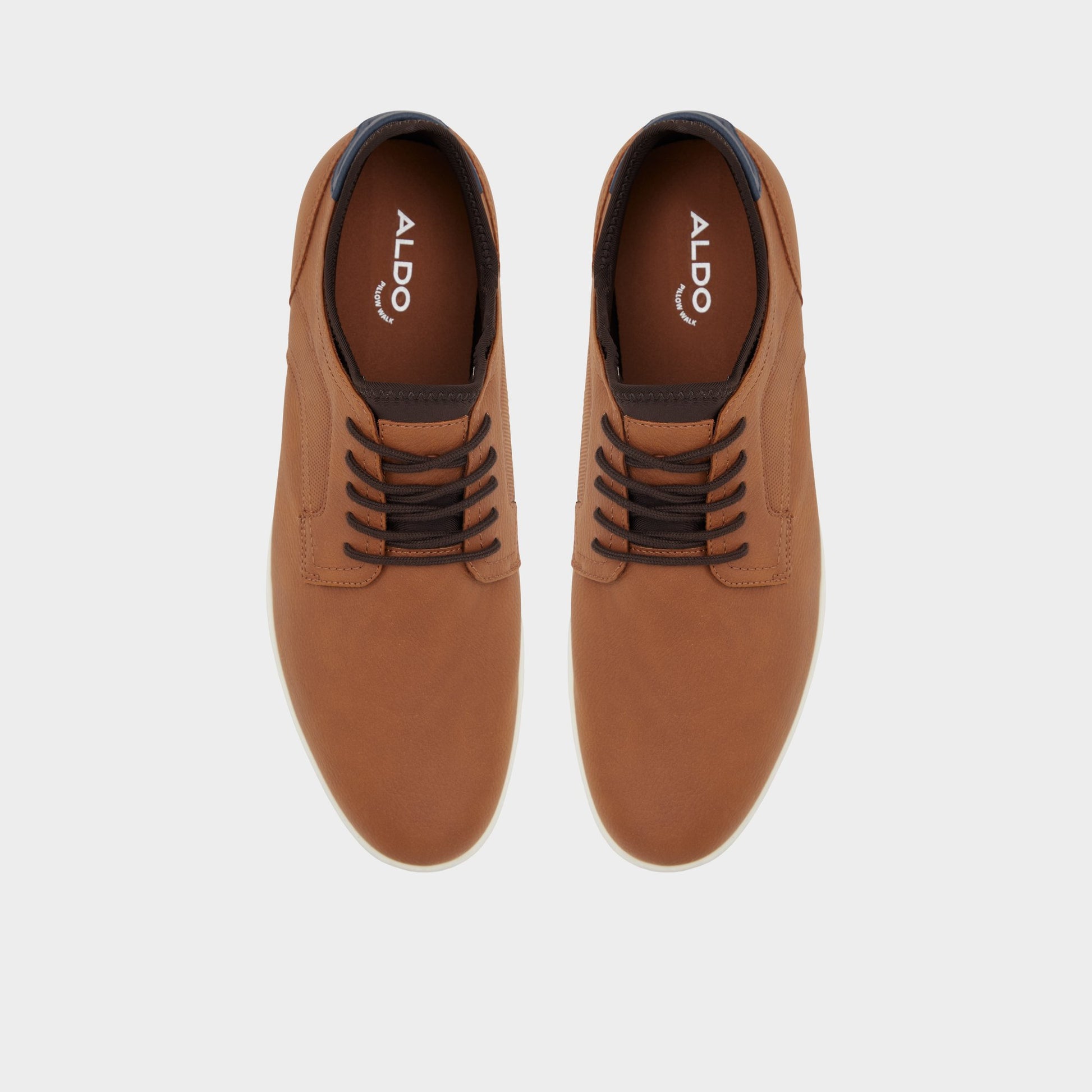 Top-down view of the Cognac Drymos Oxford shoe