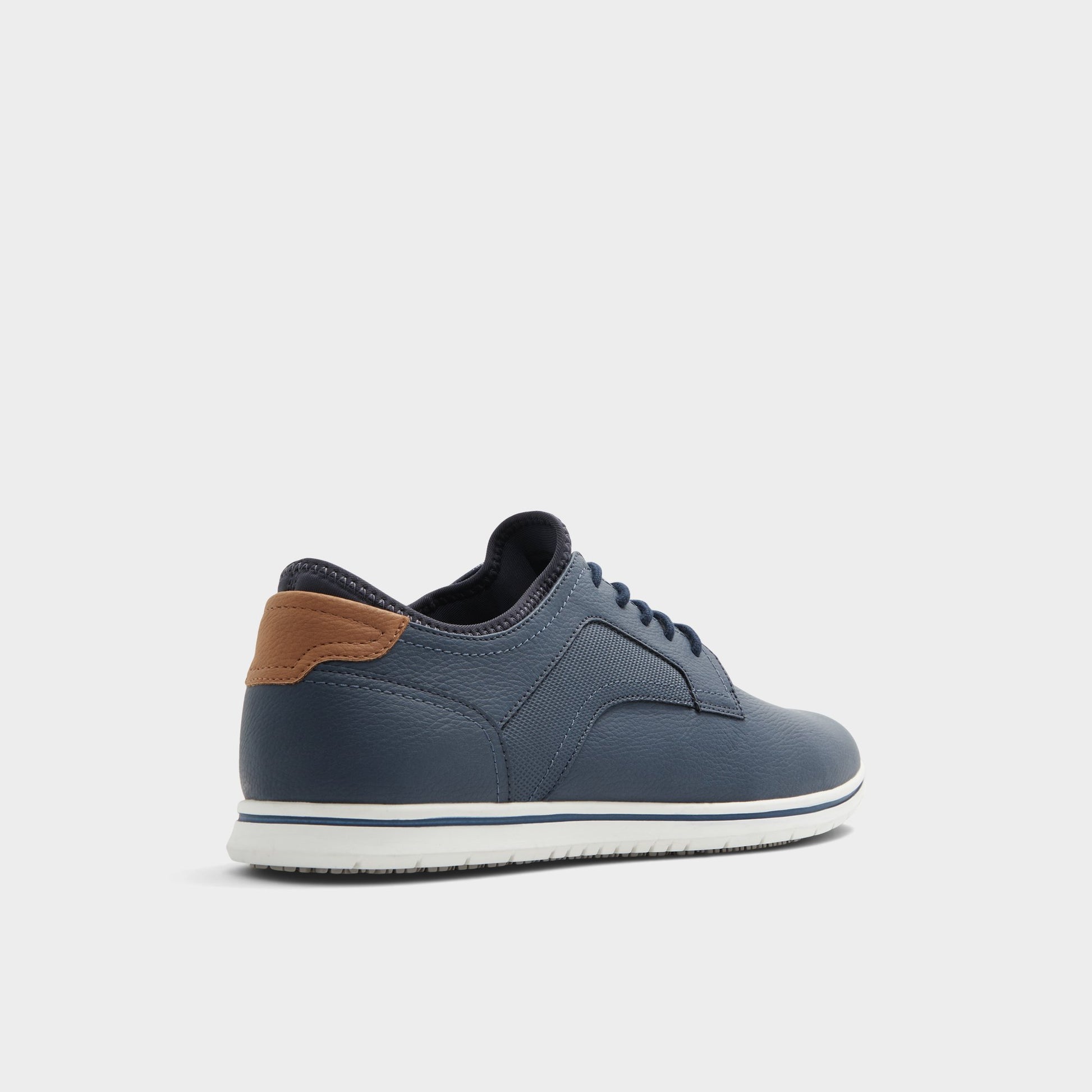 Three-quarter angle of Navy Drymos Oxford shoe's back side