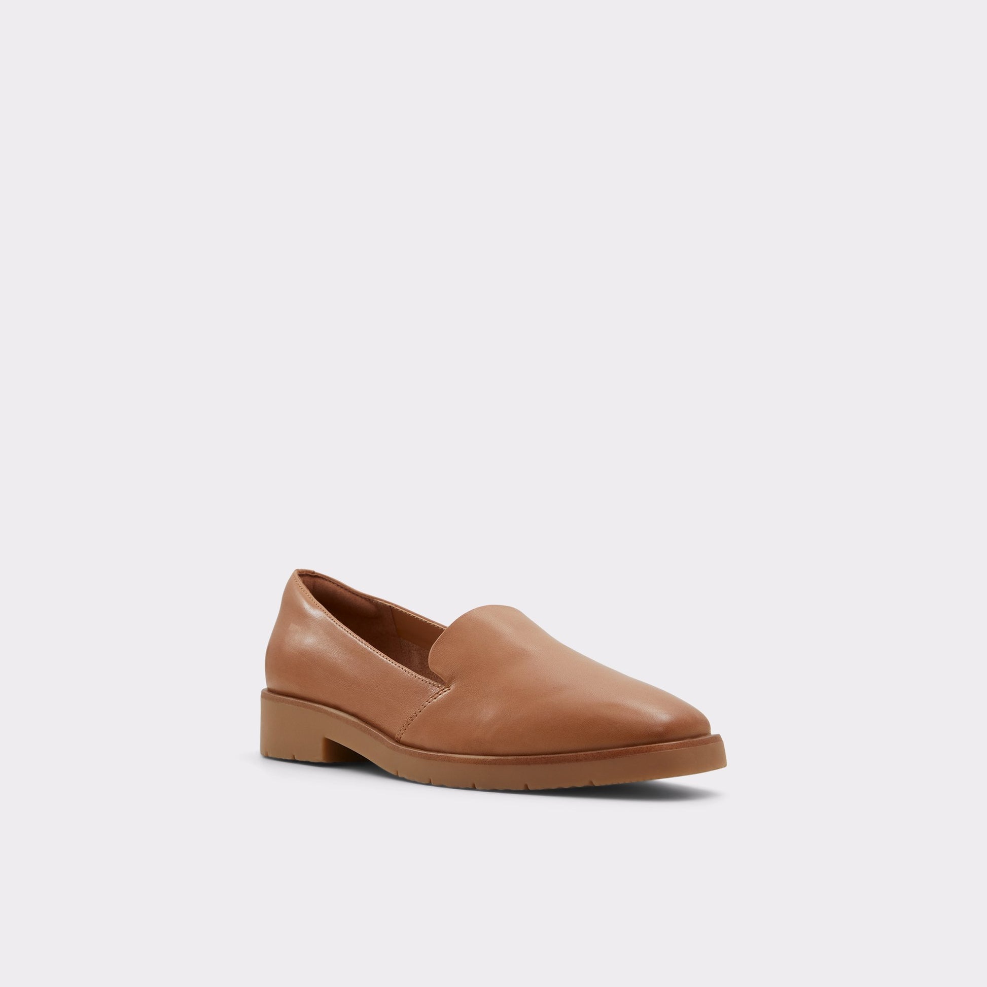 Three-quarter angle of Dark Beige Cherflex Loafer's front side