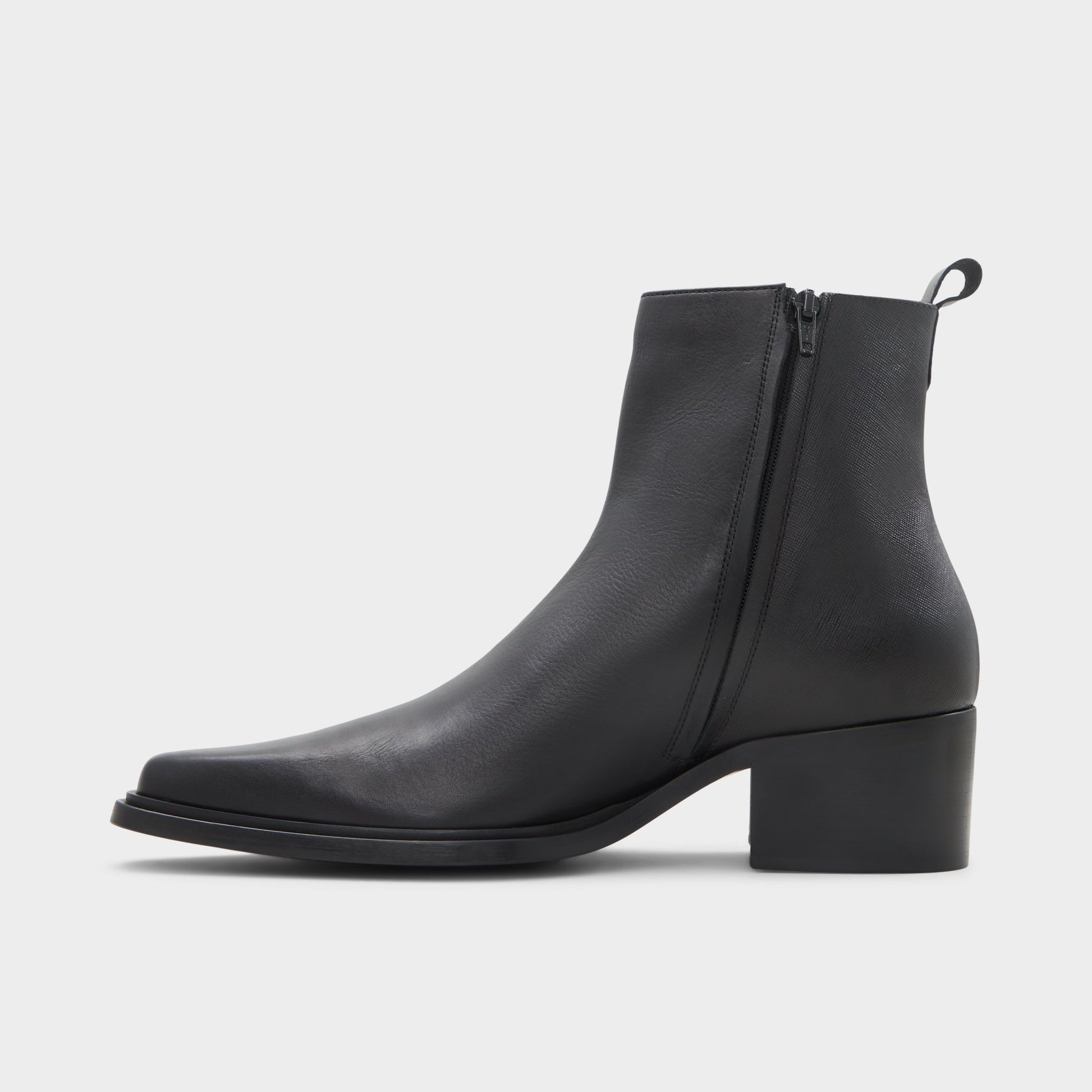 Vue latérale de Noir Ouvert Zappa Botte