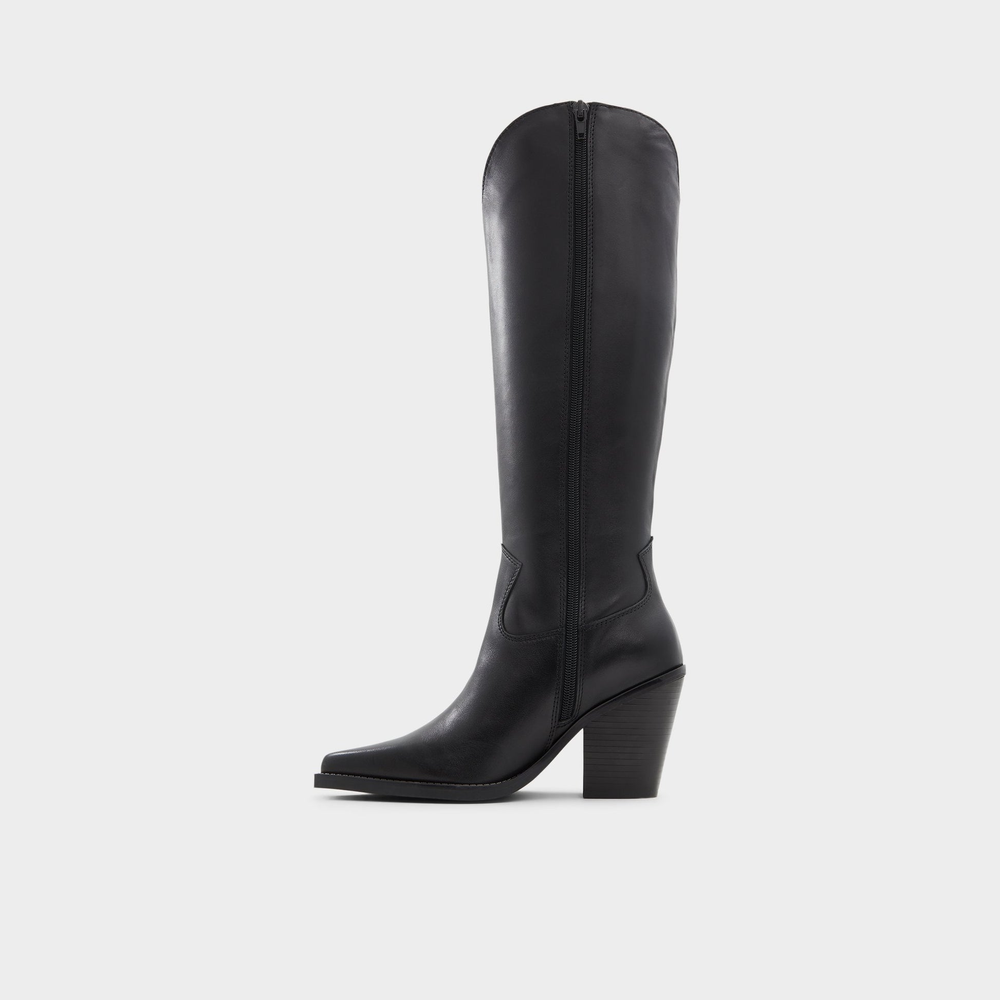 Side view of Other black Nevada Over-the-knee western boot