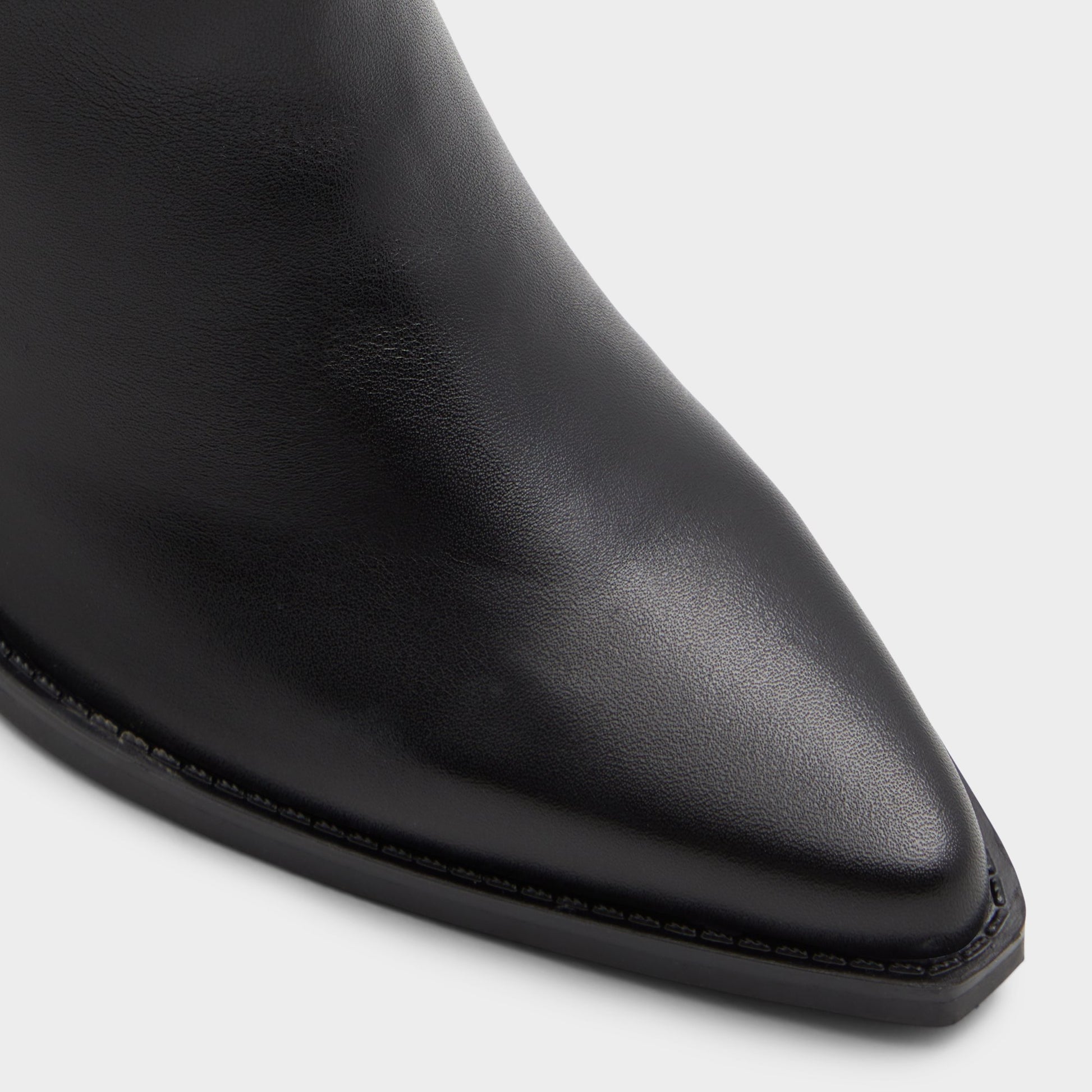 Close-up of the Other black Nevada Over-the-knee western boot
