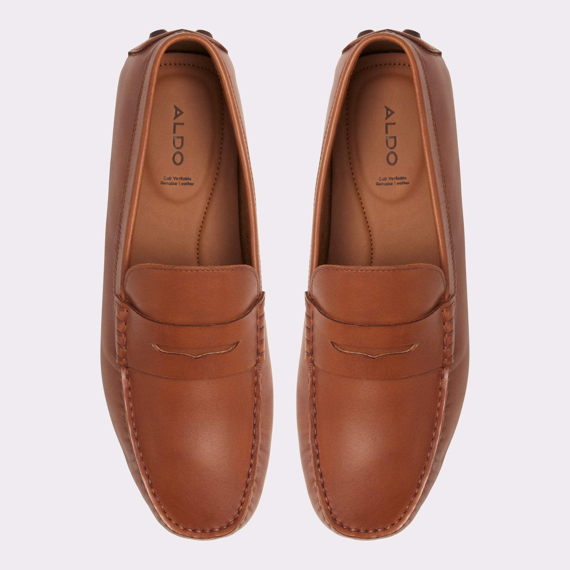 Top-down view of the Cognac Mackay Driving shoe