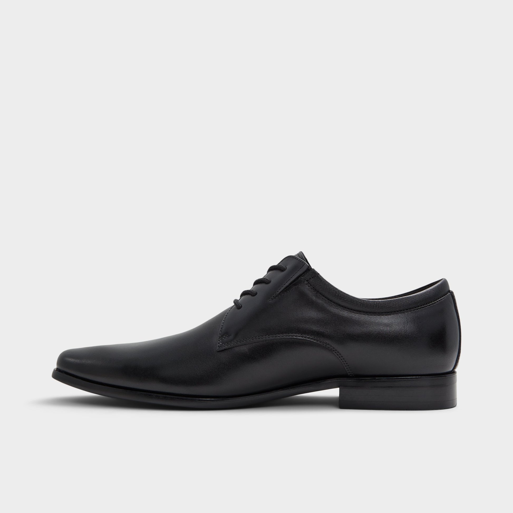 Side view of Black Bocelli Oxford shoe