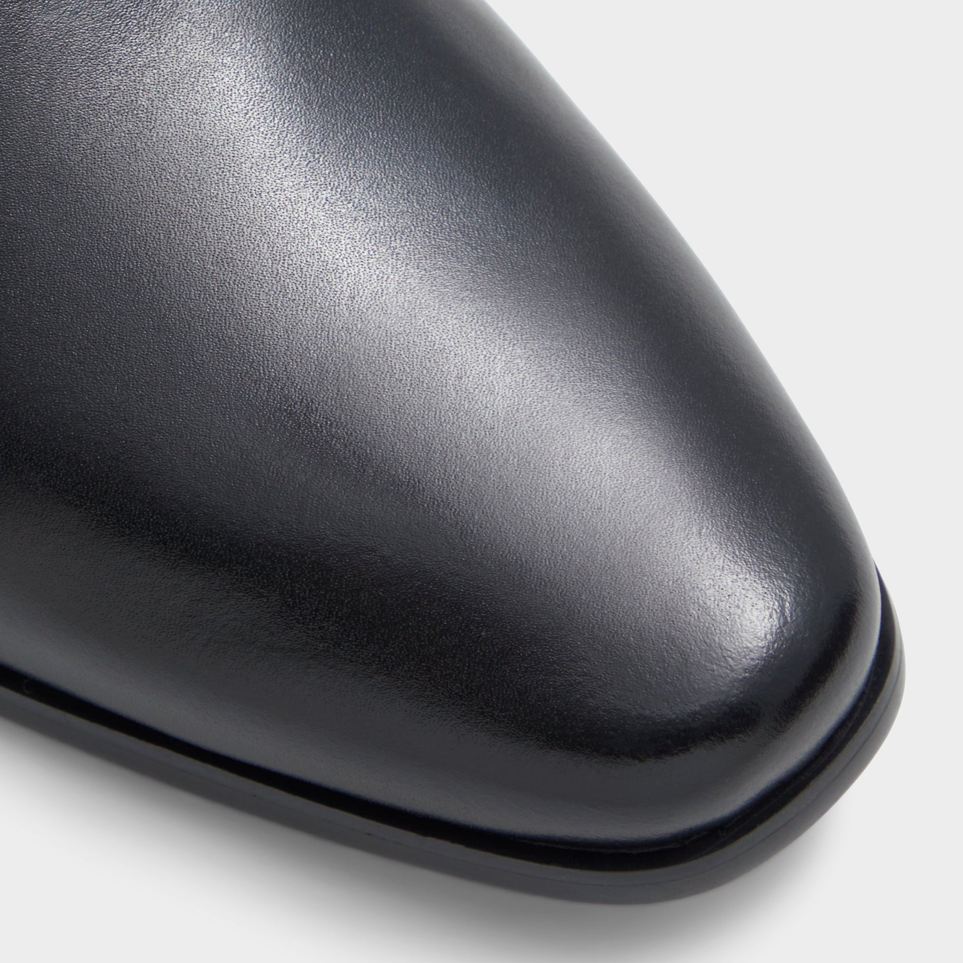 Close-up of the Black Bocelli Oxford shoe