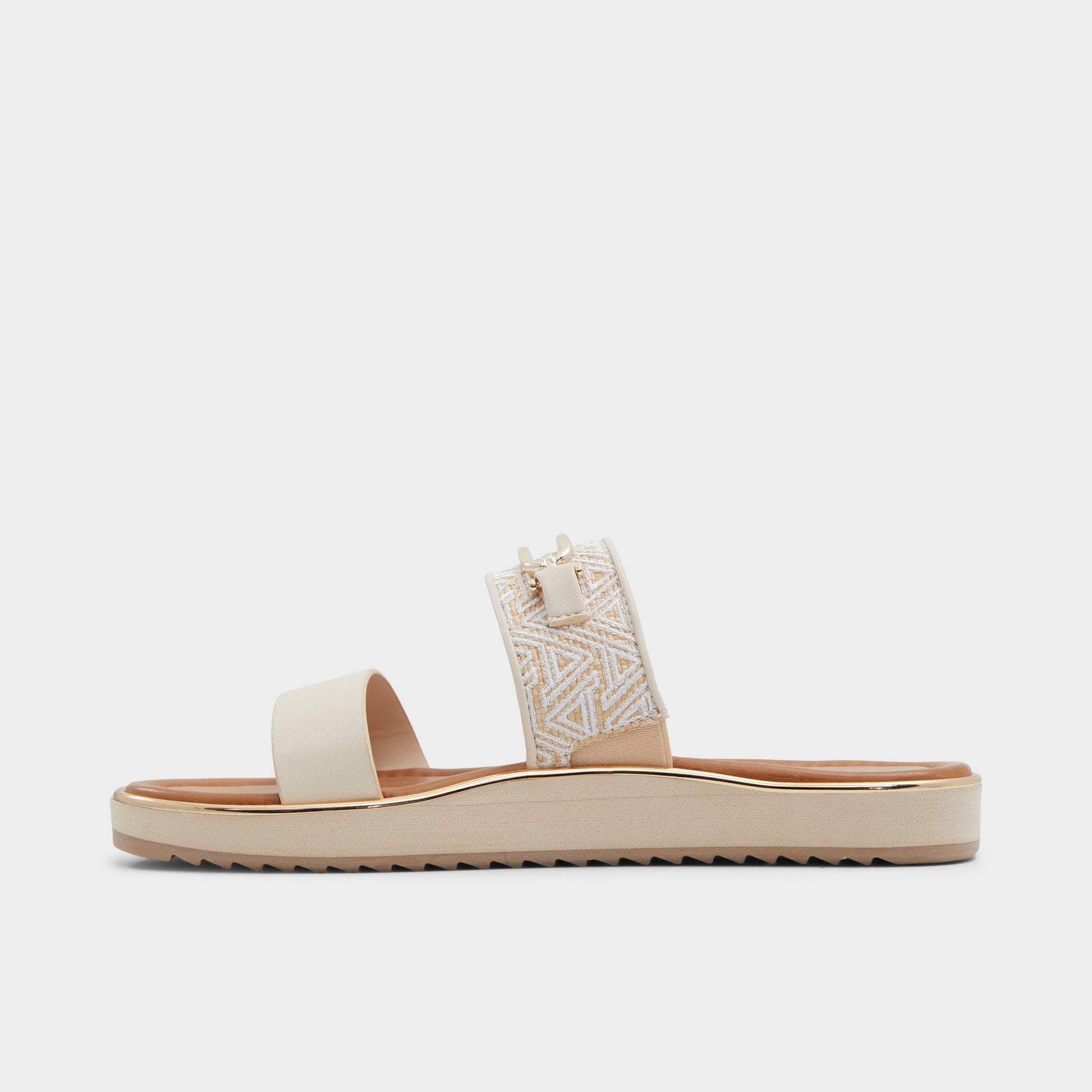 Side view of Other beige Lagoon Slide sandal