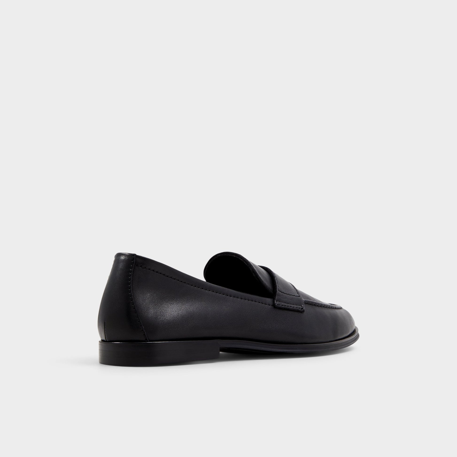 Three-quarter angle of Black Journey Loafer's back side