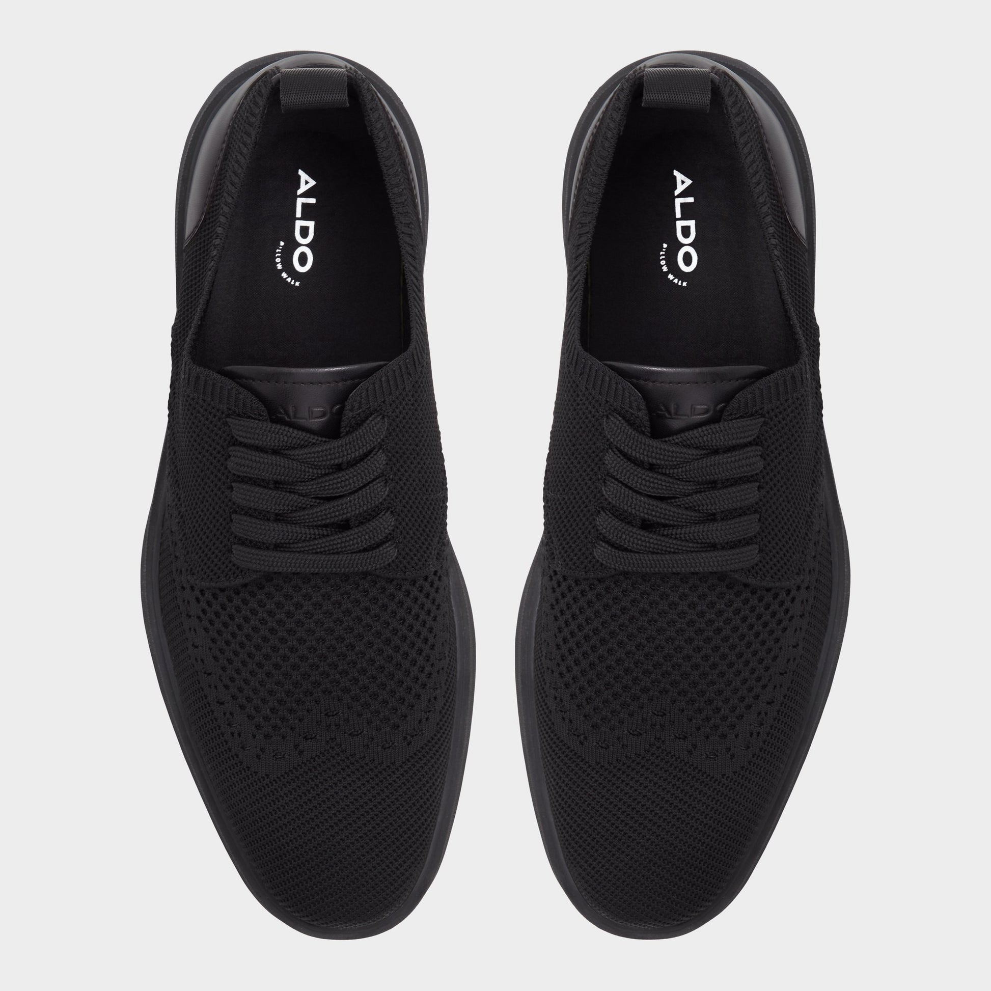 Top-down view of the Black Enry Oxford shoe