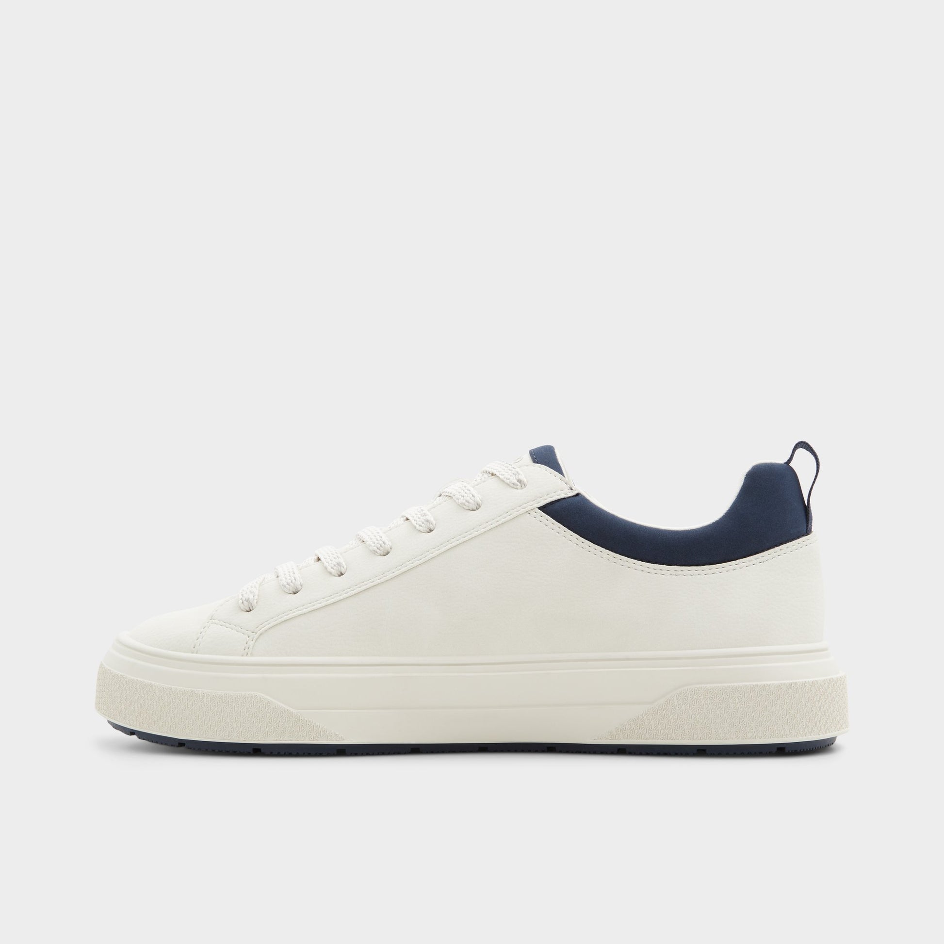 Side view of White/Bone Bas Low top sneaker