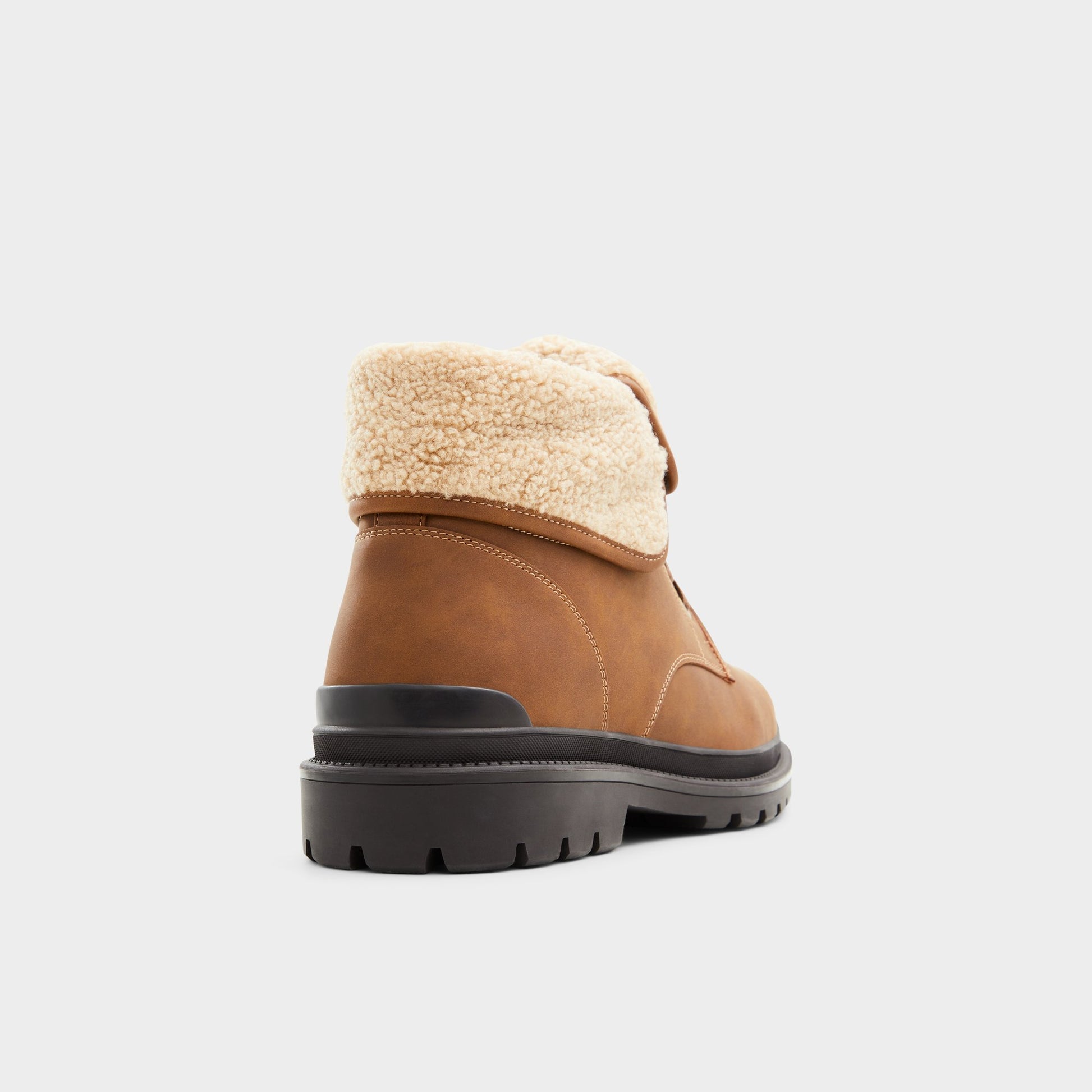 Three-quarter angle of Medium Brown Preliand Lace-up boot's back side