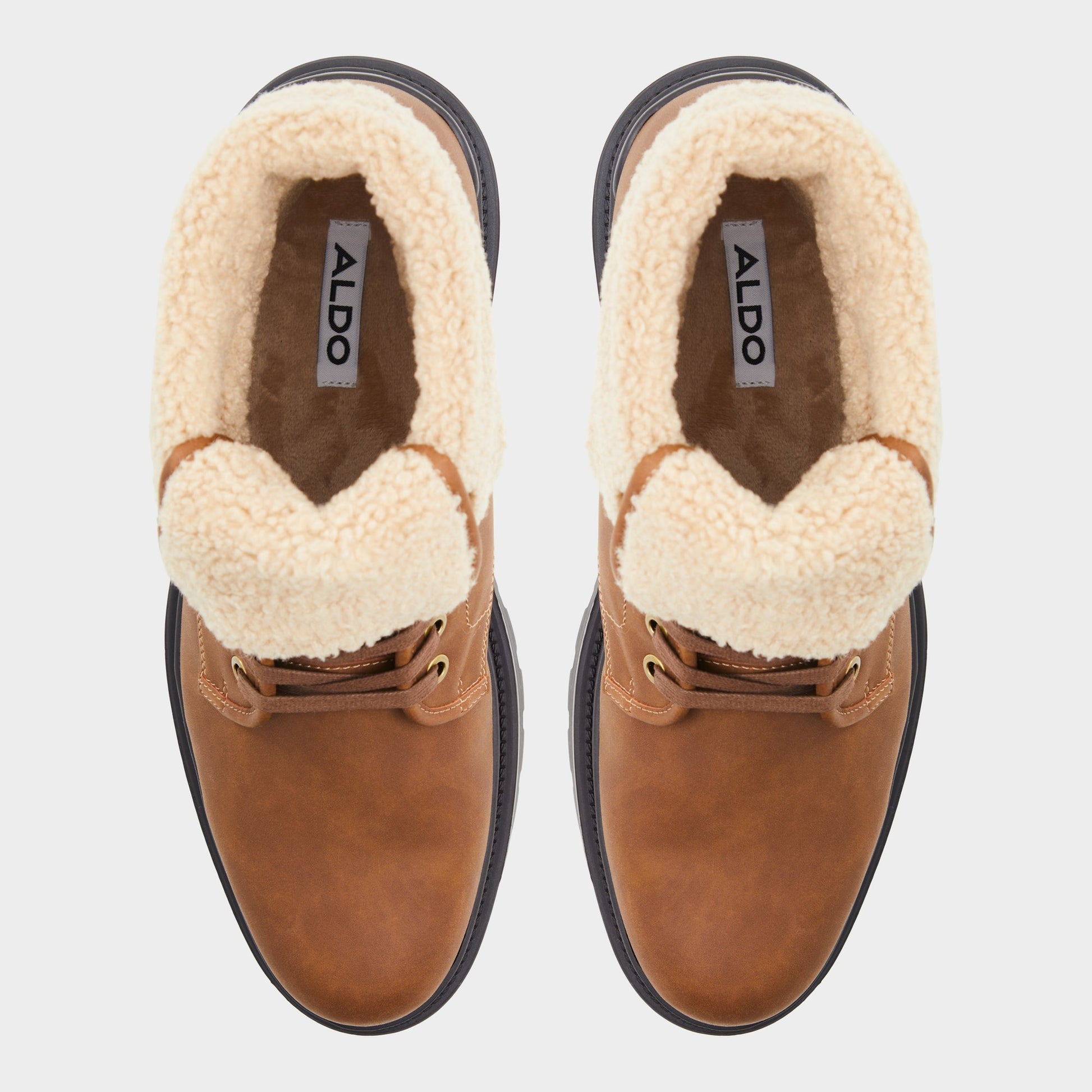 Top-down view of the Medium Brown Preliand Lace-up boot