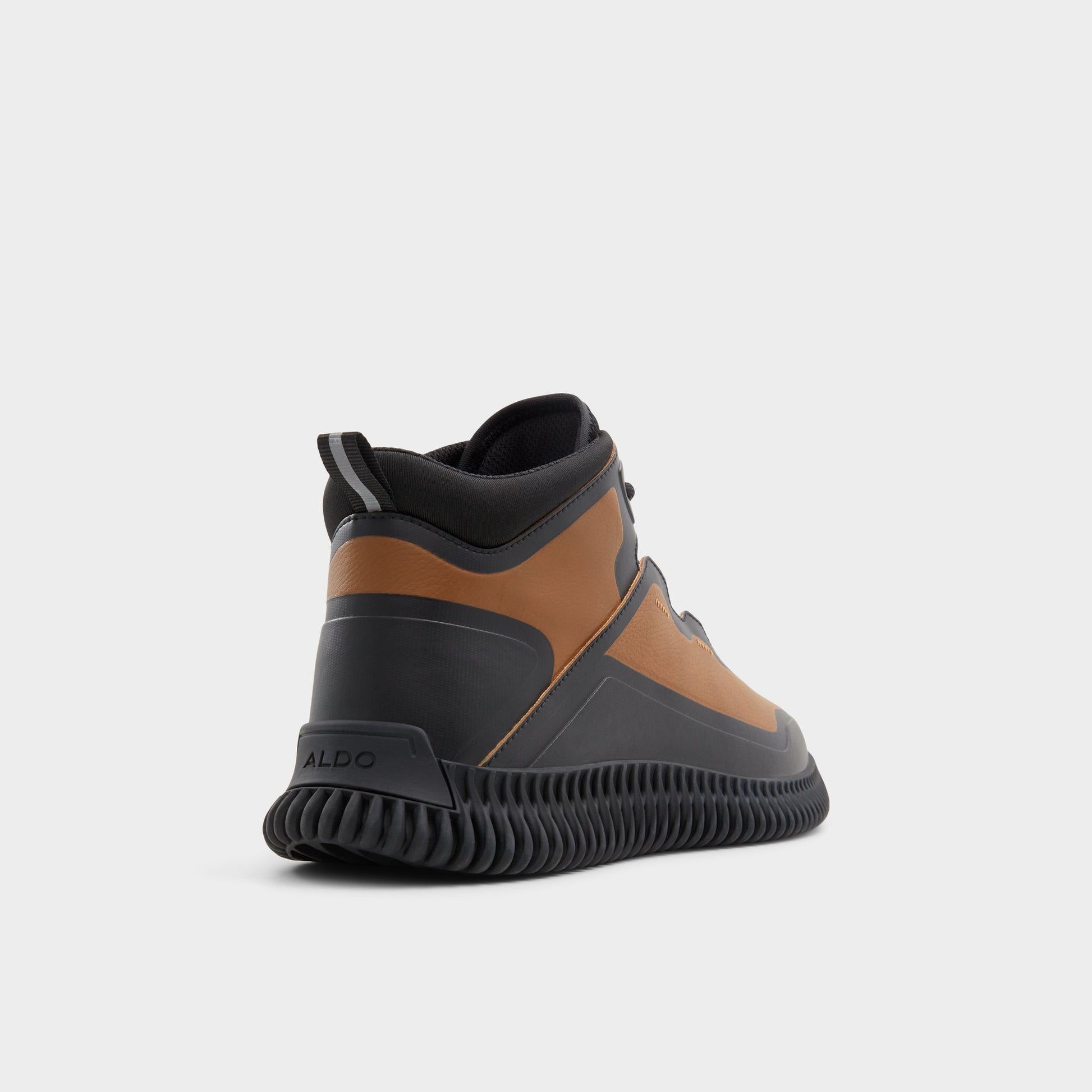 Three-quarter angle of Cognac Morison Lace-up boot's back side