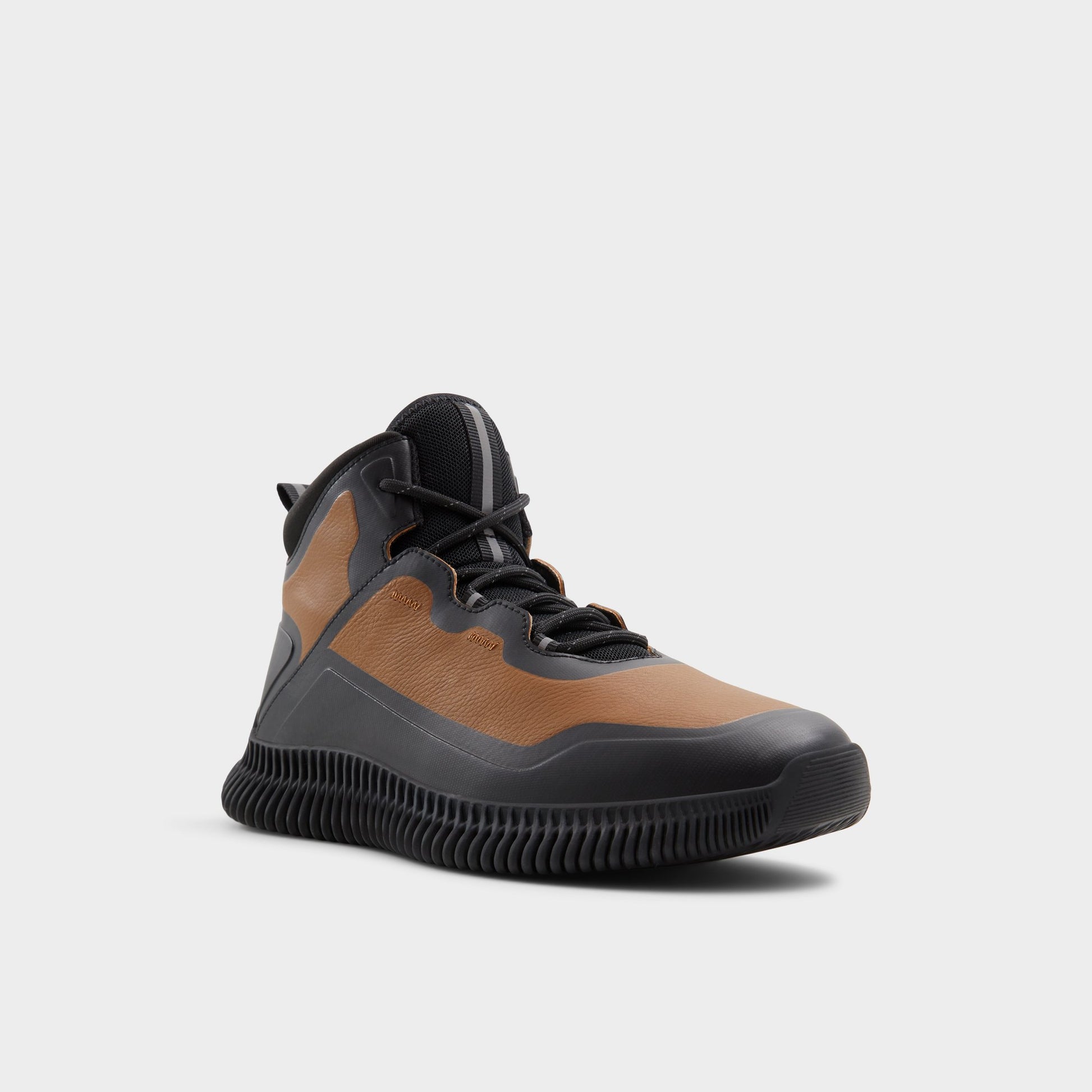 Three-quarter angle of Cognac Morison Lace-up boot's front side