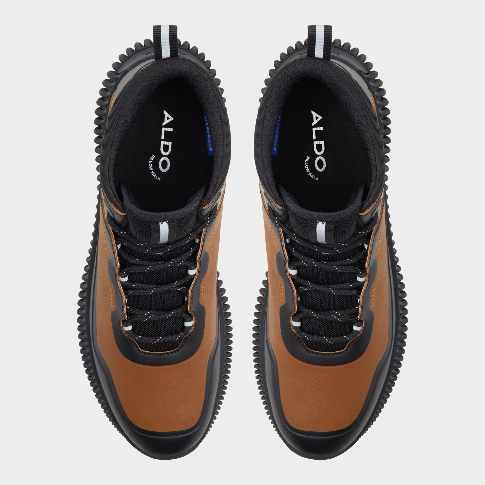 Top-down view of the Cognac Morison Lace-up boot