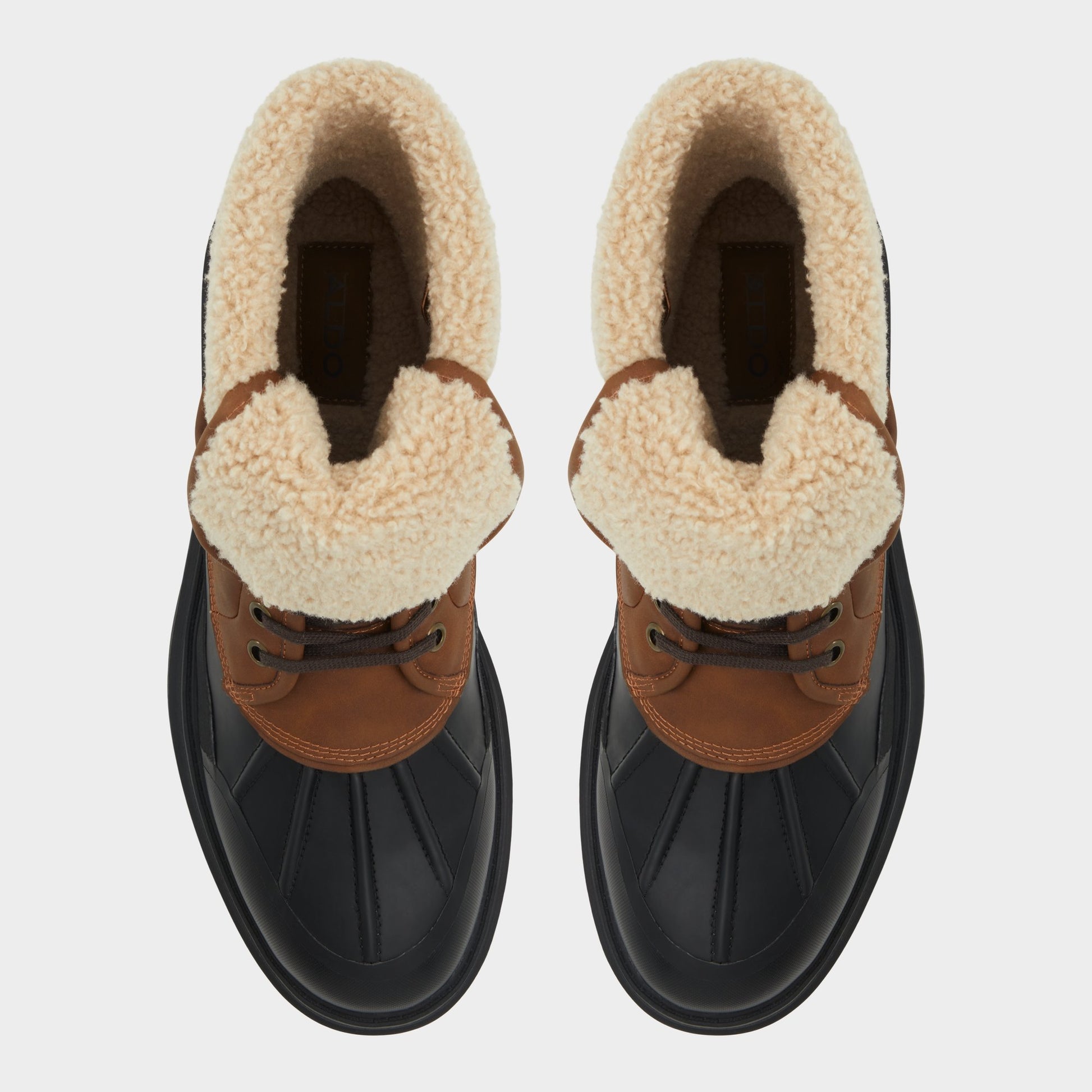 Top-down view of the Cognac Delburn Lace-up boot