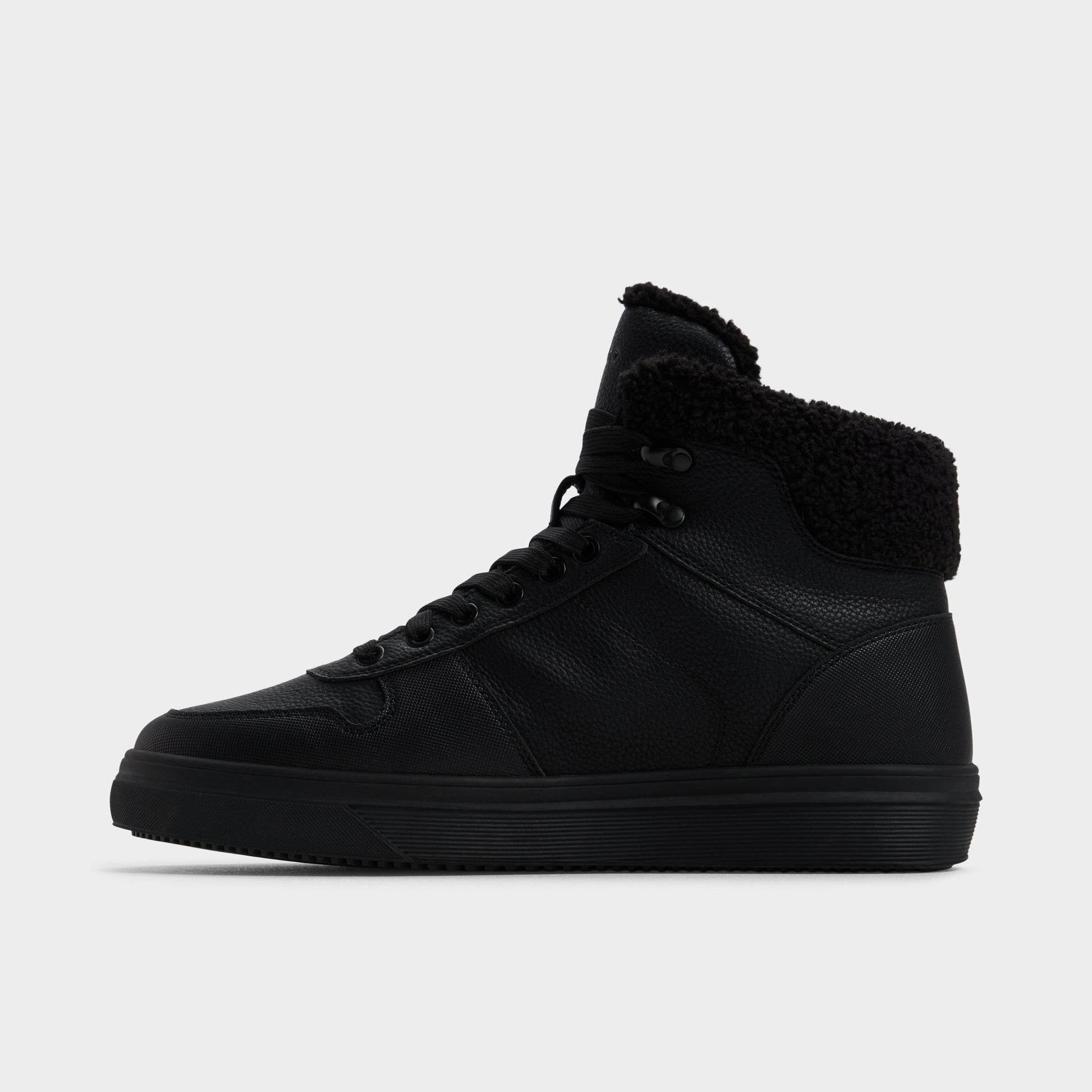 Side view of Black Smithy Lace-up boot