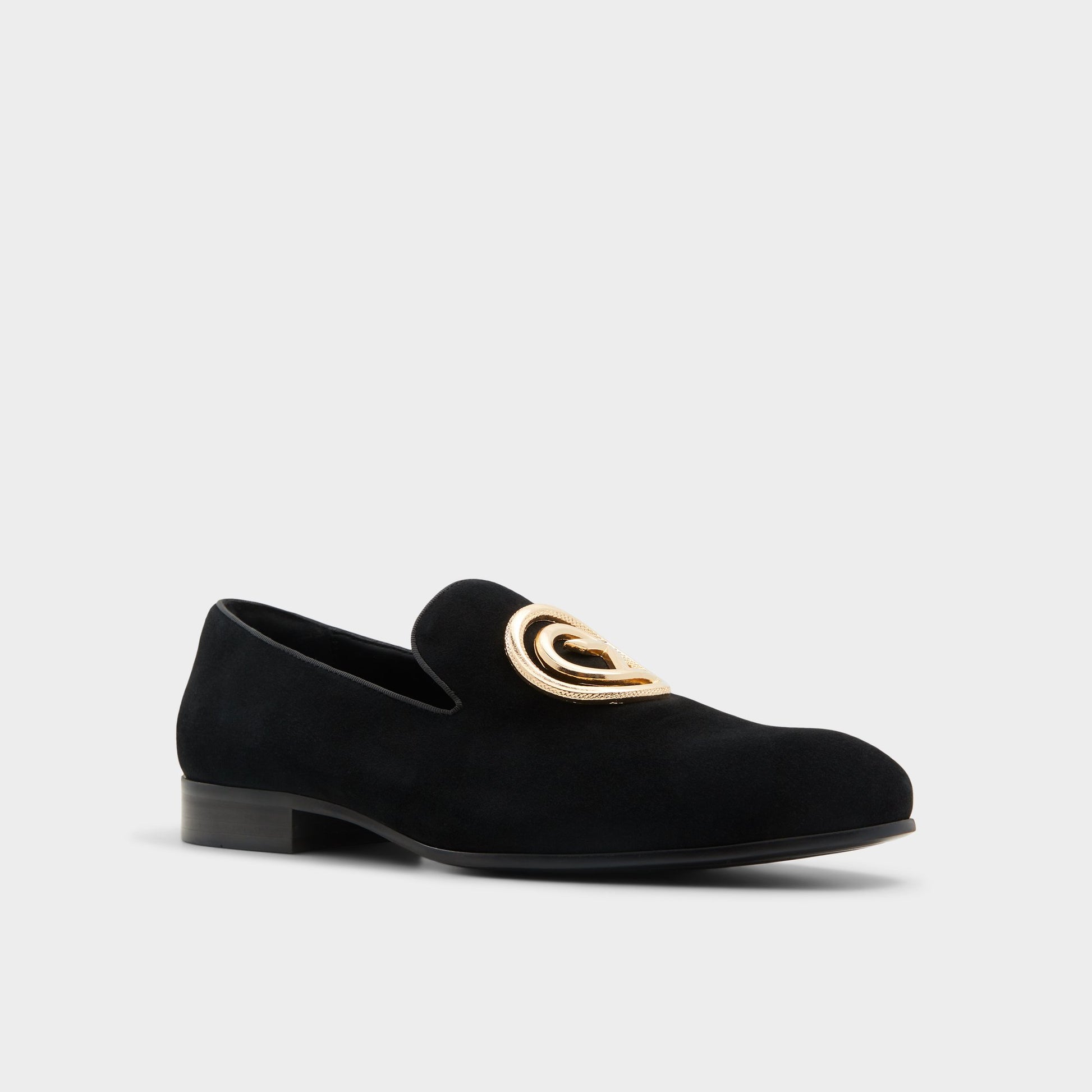 Three-quarter angle of Black Ozmopolitan Wicked x ALDO's front side