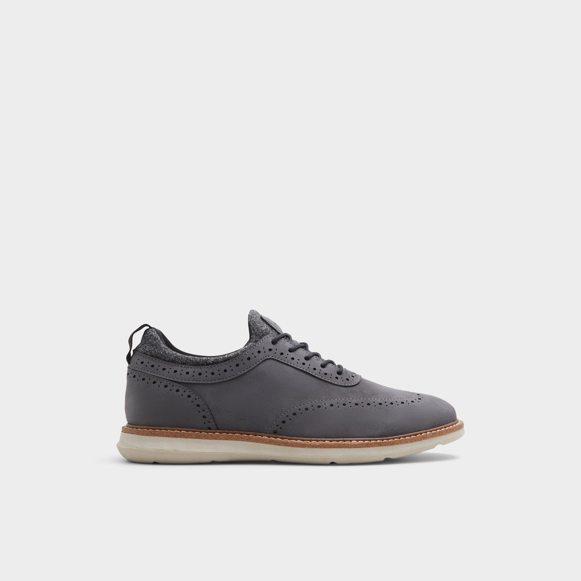 Main View of Grey Kalister Oxford shoe for Mens