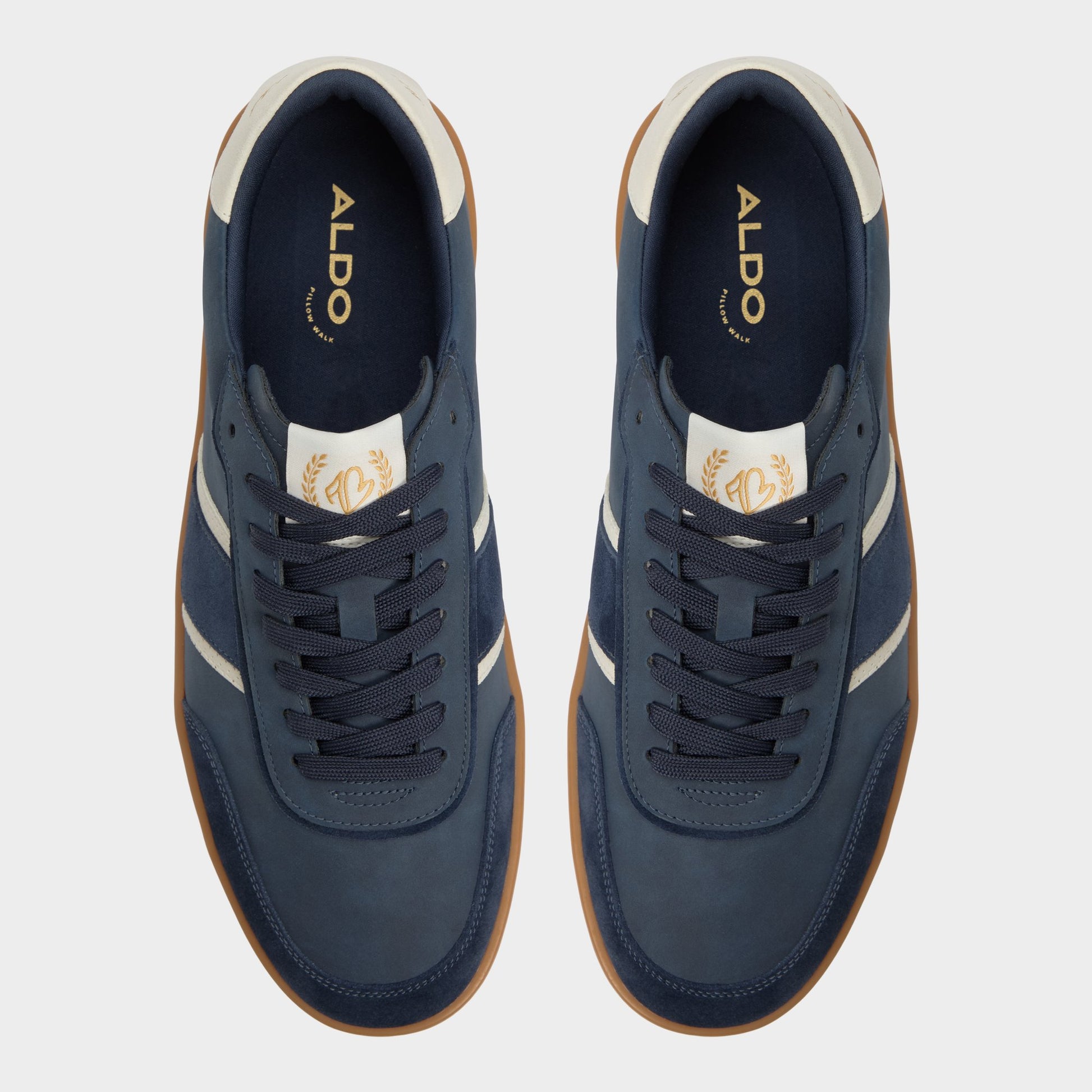 Top-down view of the Navy Uptown Low top sneaker