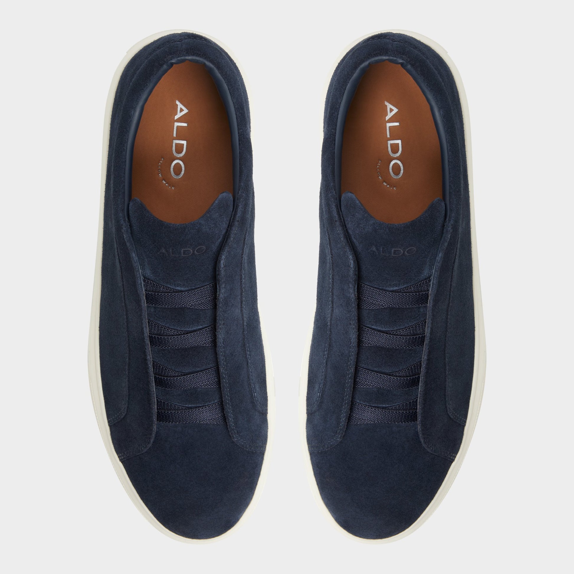 Top-down view of the Navy Abbott Slip-on sneaker