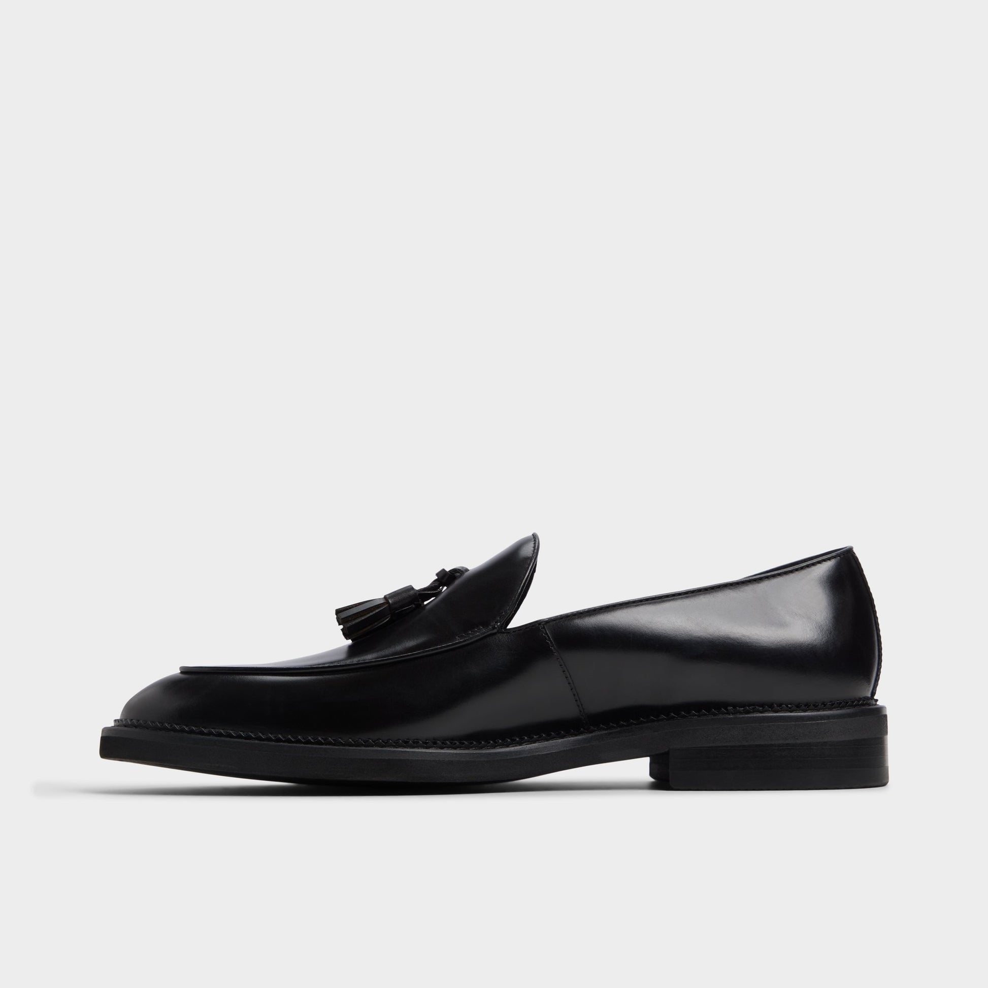 Side view of Black Portos Loafer