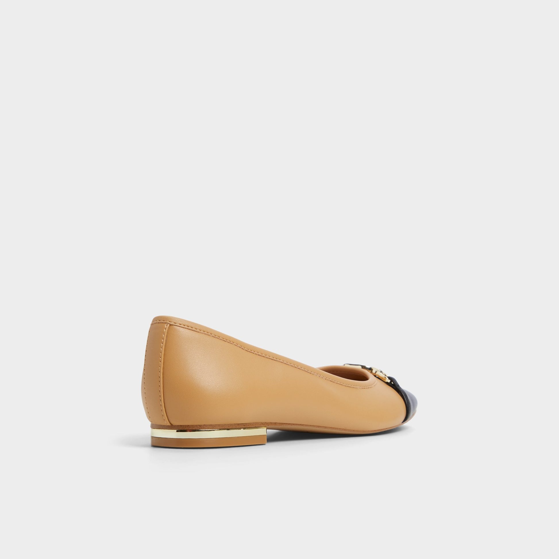 Three-quarter angle of Beige Krishelle Ballerina's back side