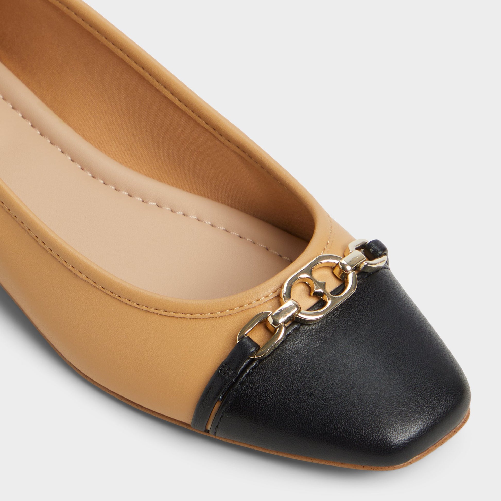 Close-up of the Beige Krishelle Ballerina