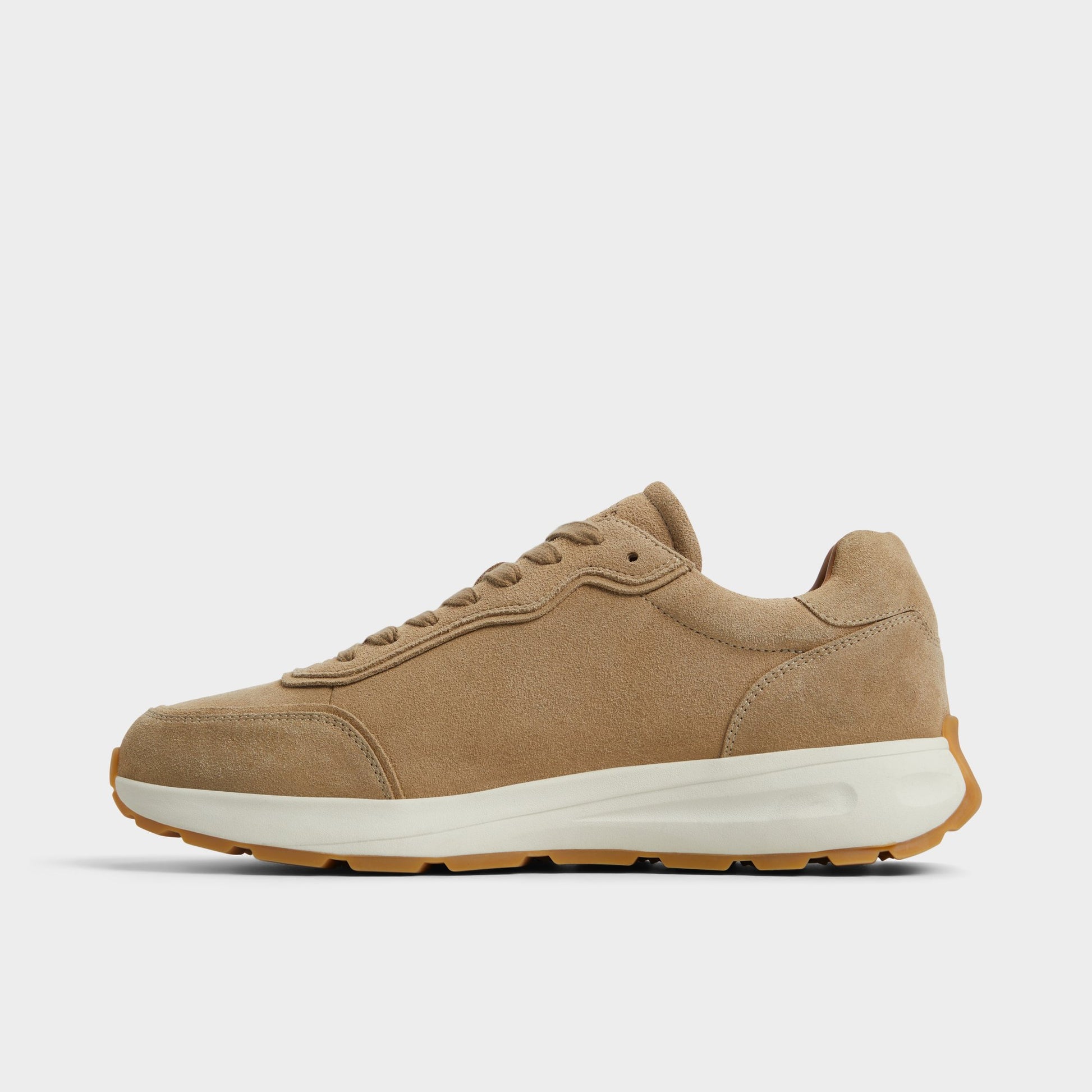 Side view of Taupe Alessio Jogger sneaker