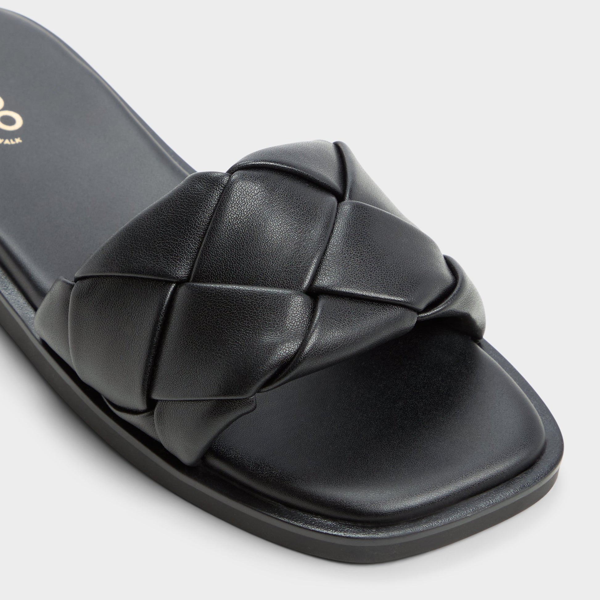 Close-up of the Other black Esterelle Slide sandal