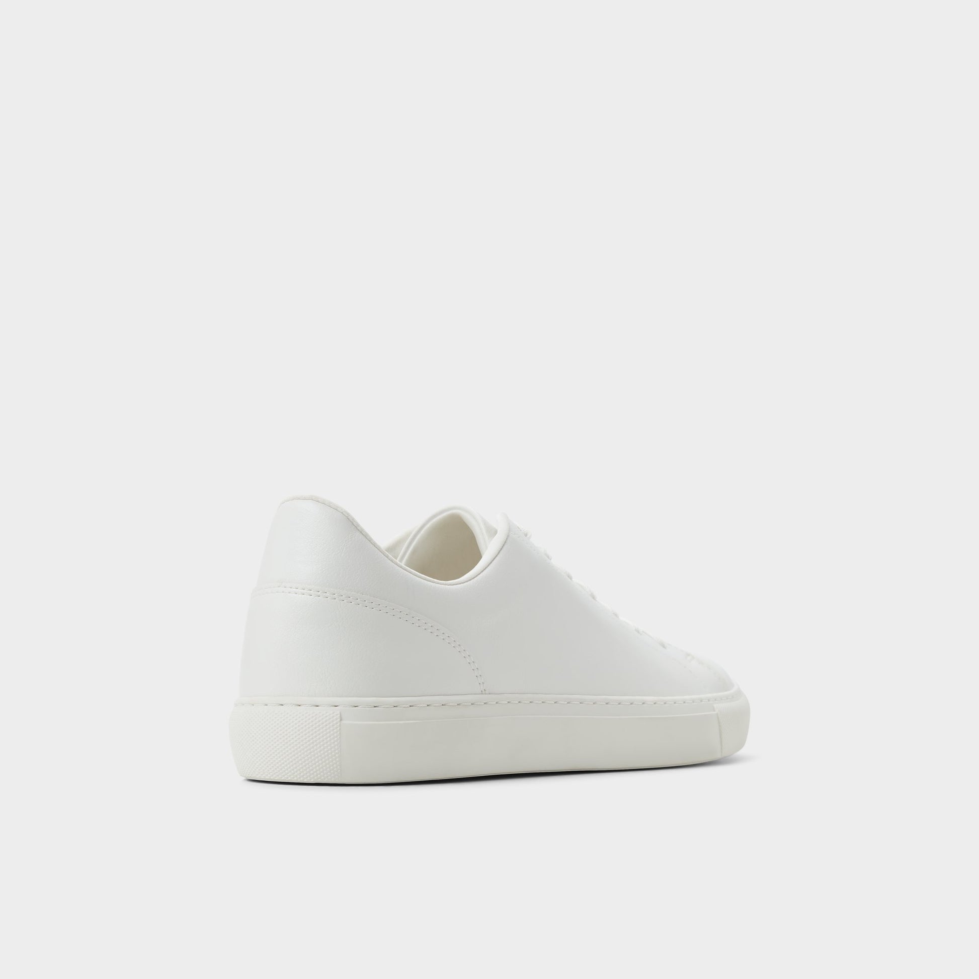 Three-quarter angle of White Belford Low top sneaker's back side
