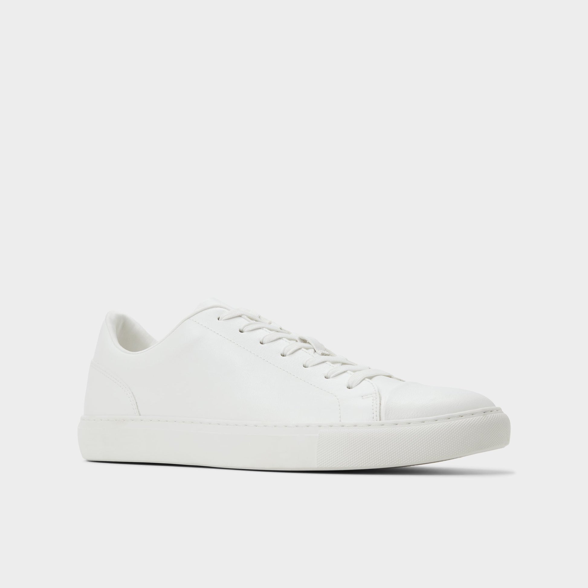 Three-quarter angle of White Belford Low top sneaker's front side