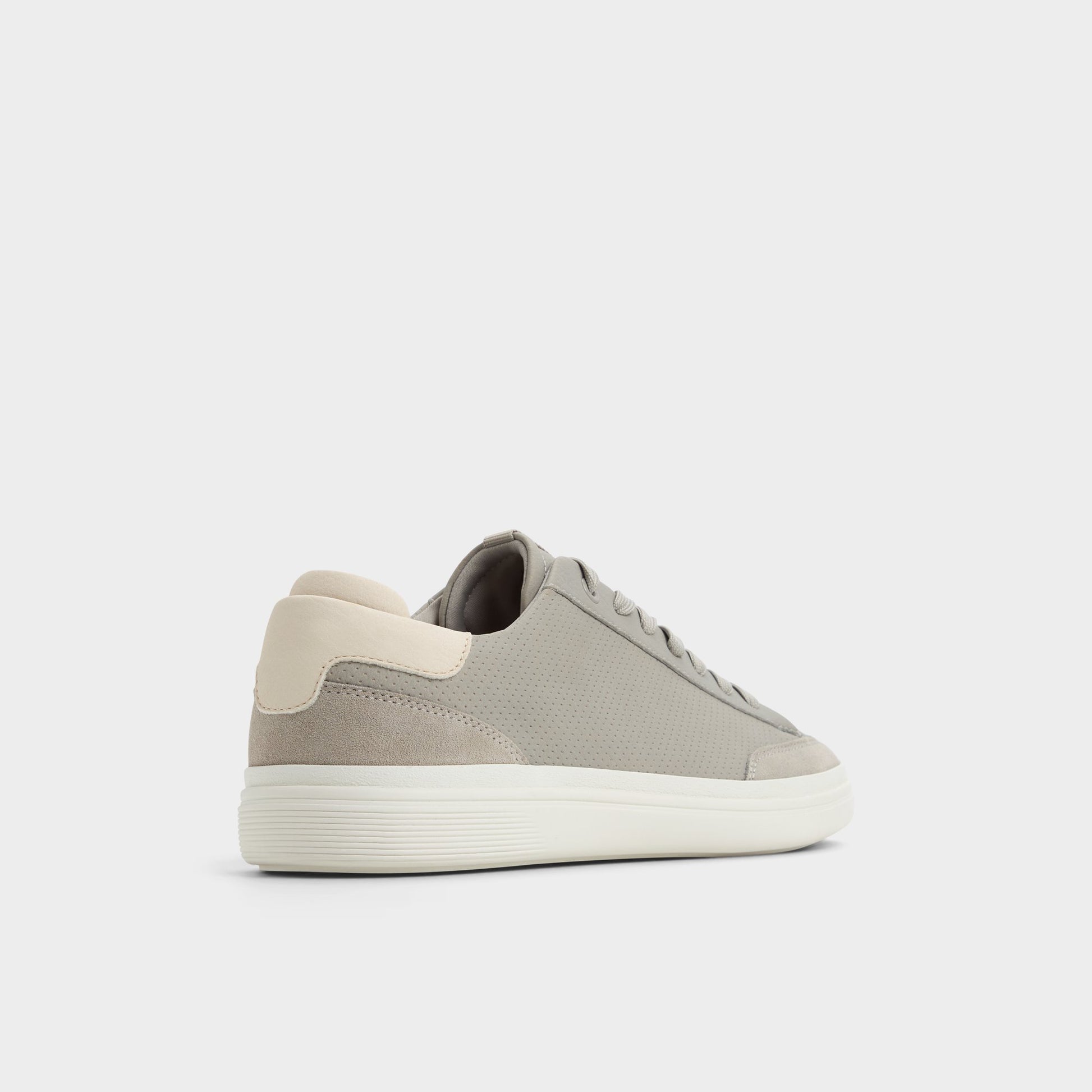 Three-quarter angle of Light Grey Stepup Low top sneaker's back side