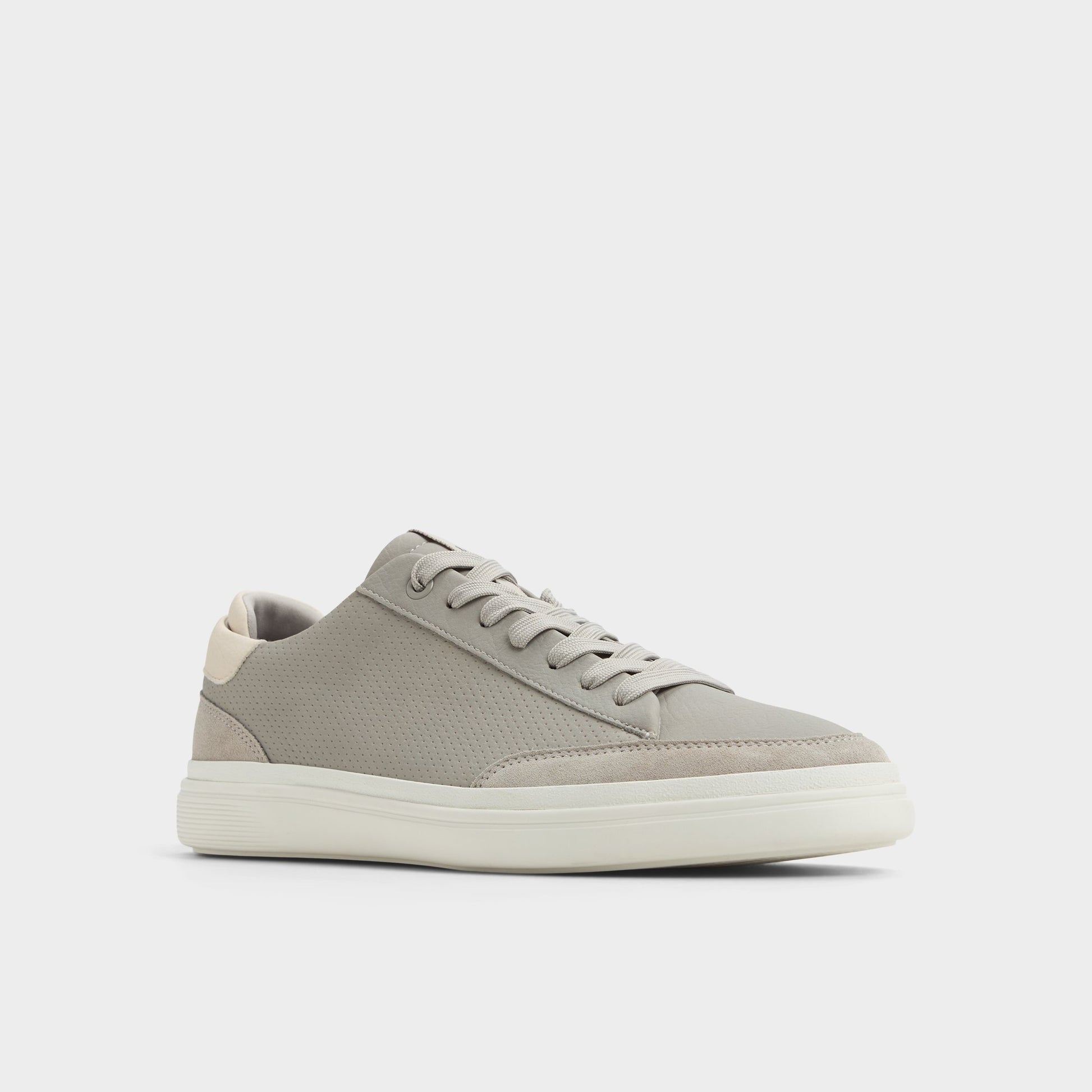 Three-quarter angle of Light Grey Stepup Low top sneaker's front side