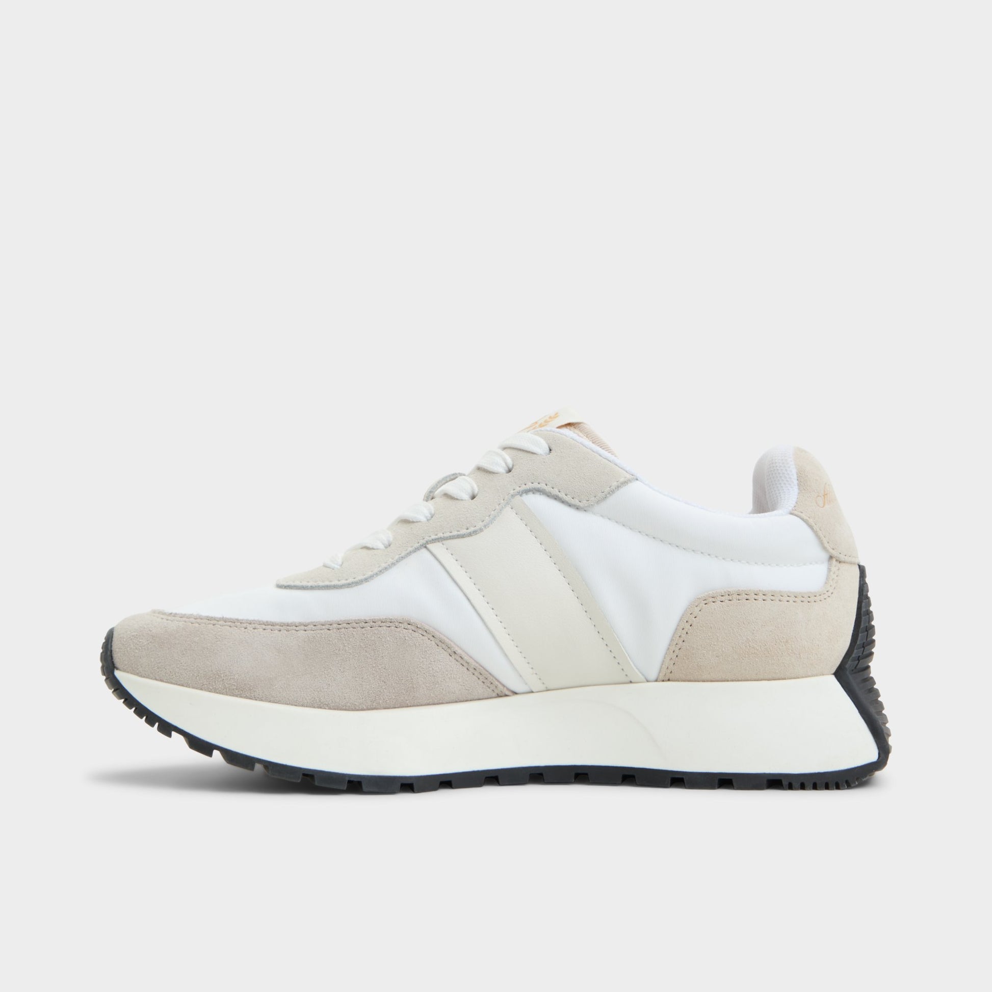 Side view of White/Bone Proader Jogger sneaker