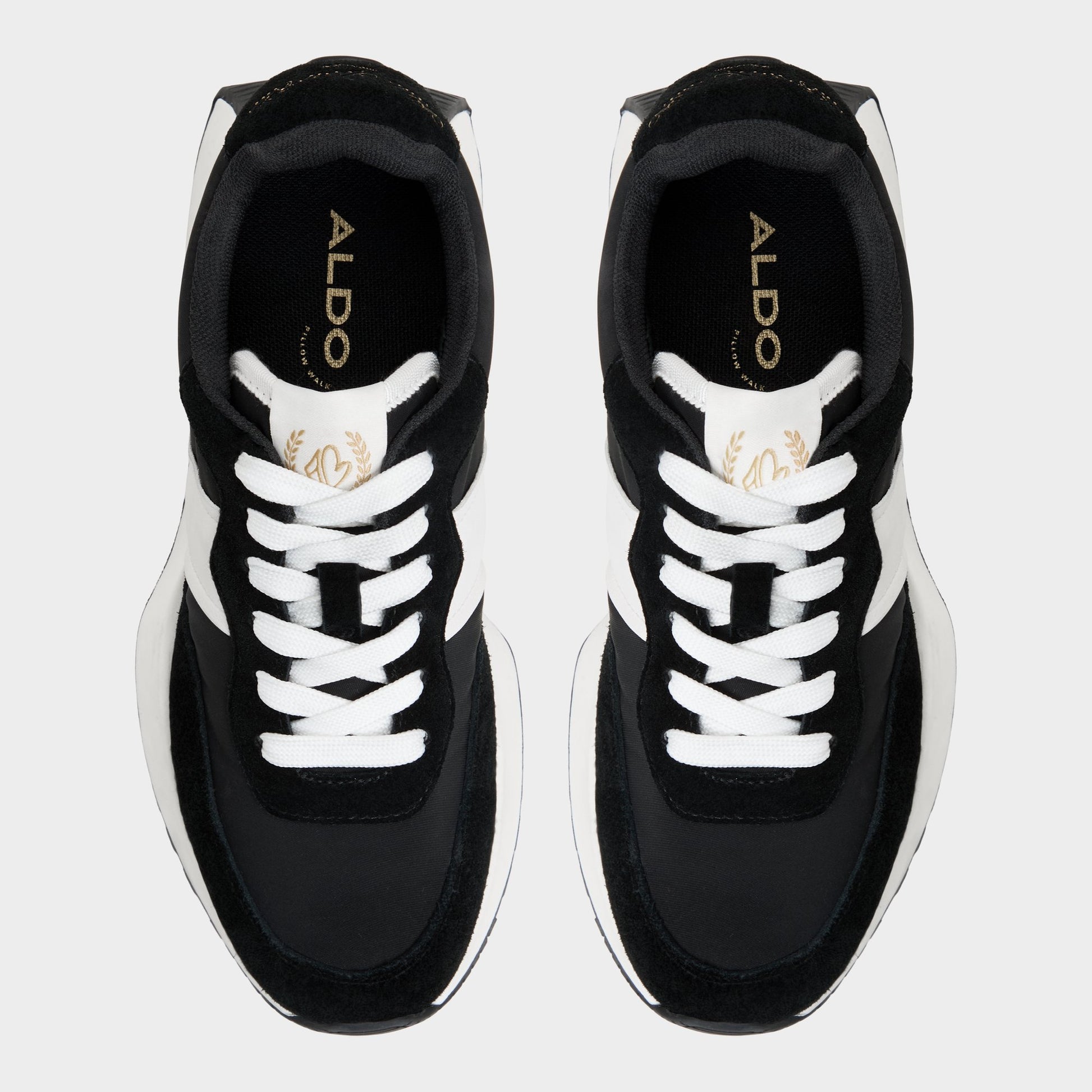 Top-down view of the Black/White Proader Jogger sneaker