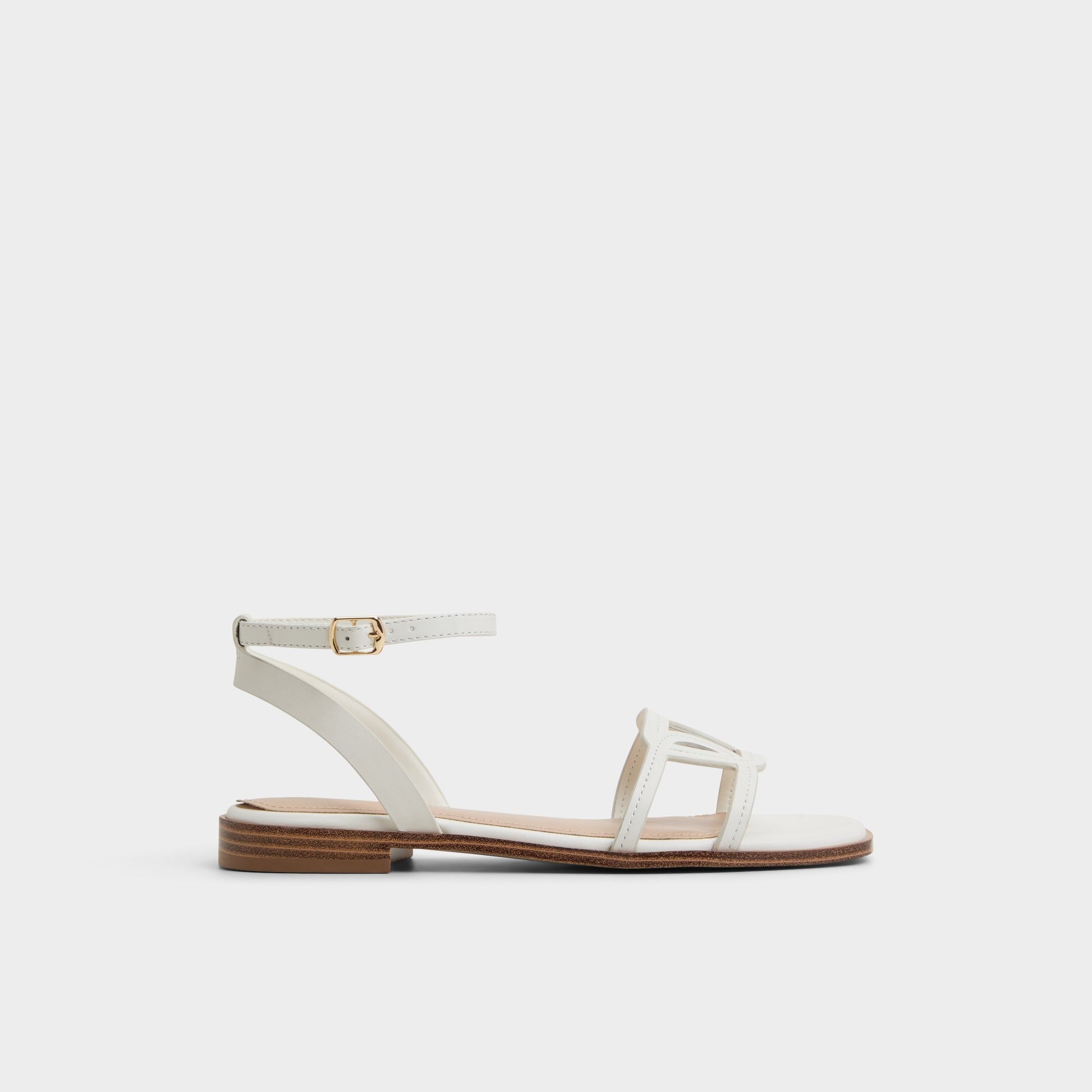 Main View of White Greengrove Flat sandal for Womens