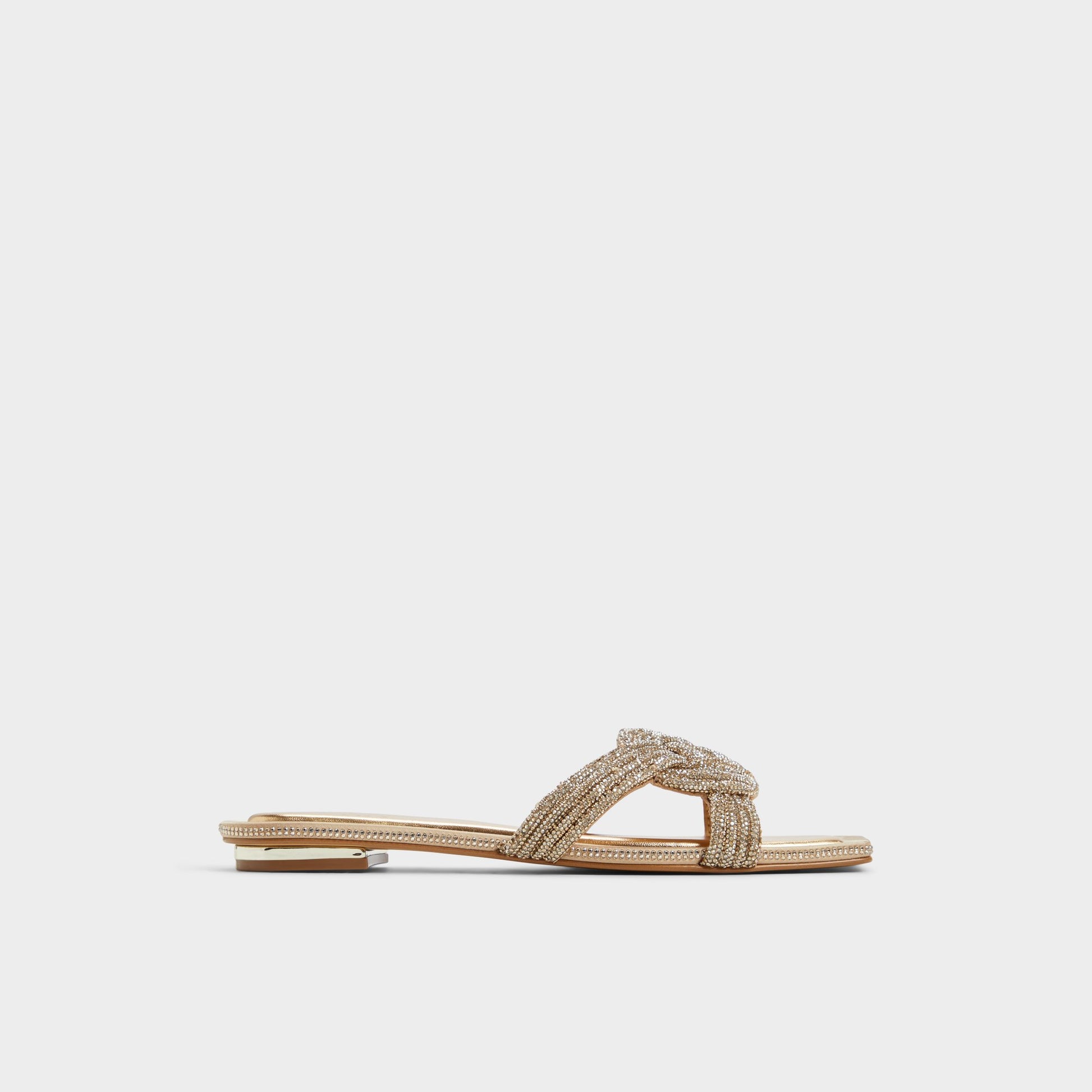 Main View of Gold Karlina Slide sandal for Womens