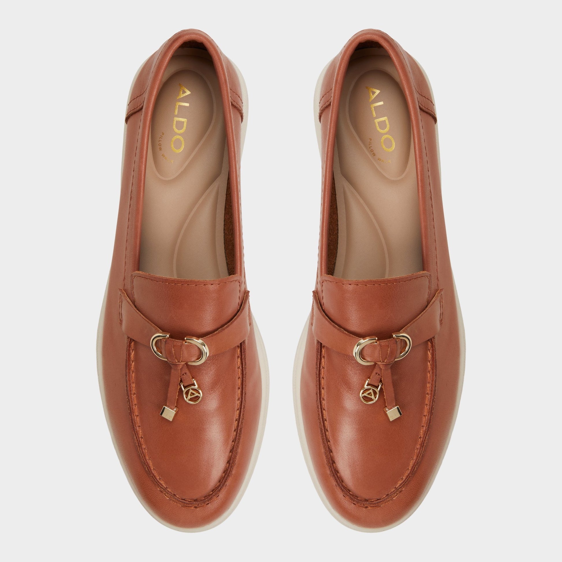Top-down view of the Medium Brown Creras Loafer
