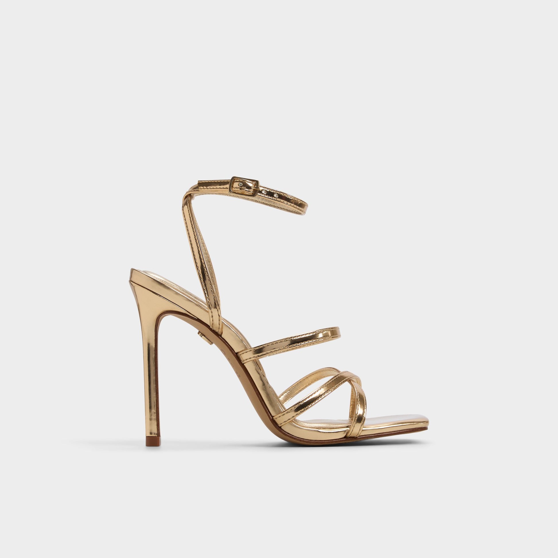 Main View of Gold Galoi Strappy heeled sandal for Womens